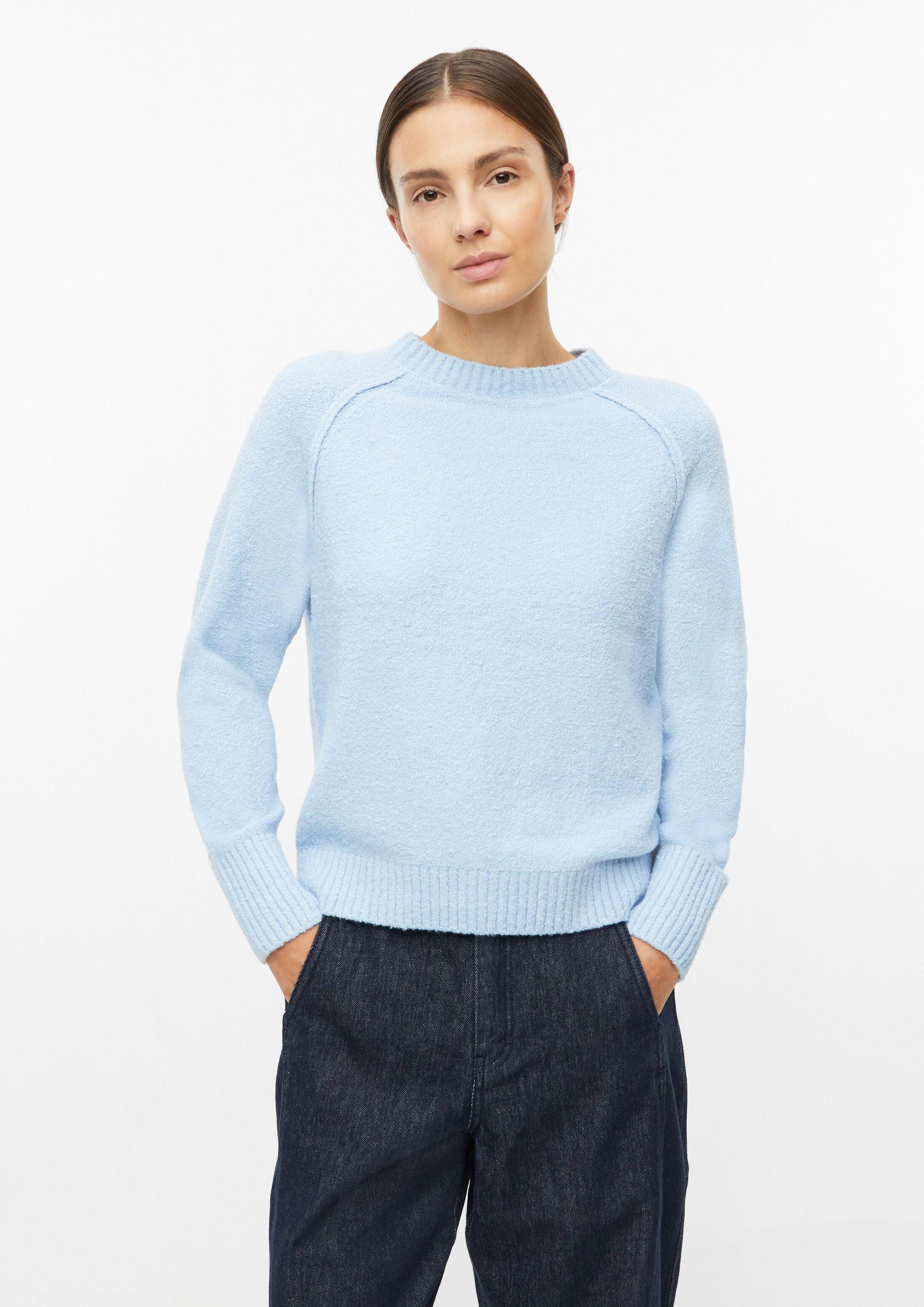 s.Oliver Longpullover Strickpullover Bouclé-Strickpullover im Relaxed Fit