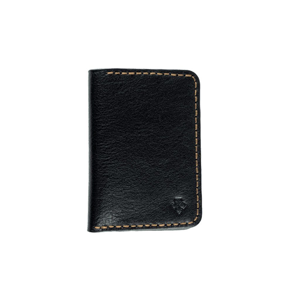 QIRAS Geldbörse Zeitloses Kartenetui Geldbörse Design - Lord Schwarz ausgewähltem Leder. handgenäht Look, im Smart Portemonnaie aus Wallet sorgfältig Vintage (1-tlg)