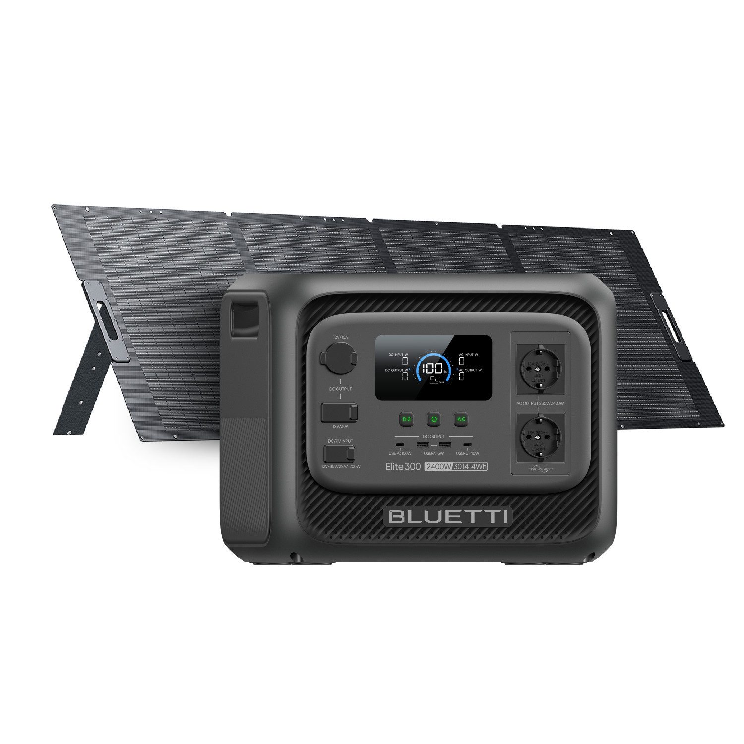 BLUETTI Stromerzeuger Elite 300 2400W/ 3014,4Wh Tragbare PowerStation (2026 Neu), 2,4 in kW, (LiFePO4 Batterie Backup mit 2400W AC Ausgängen (4800W Surge), Kompakte 3kWh Solargenerator für Zuhause, Camping & Wohnmobil