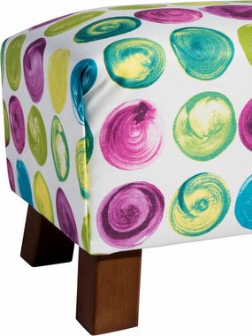 Max Winzer® Fußhocker Footstool, Minihocker Breite 40 cm, mit bunten Punkten