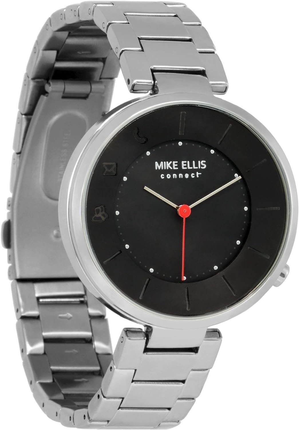 Mike Ellis Connect Mike Ellis Connect M4846B MEC Uhr Edelstahl Glieder Schwarz-Silber Smartwatch