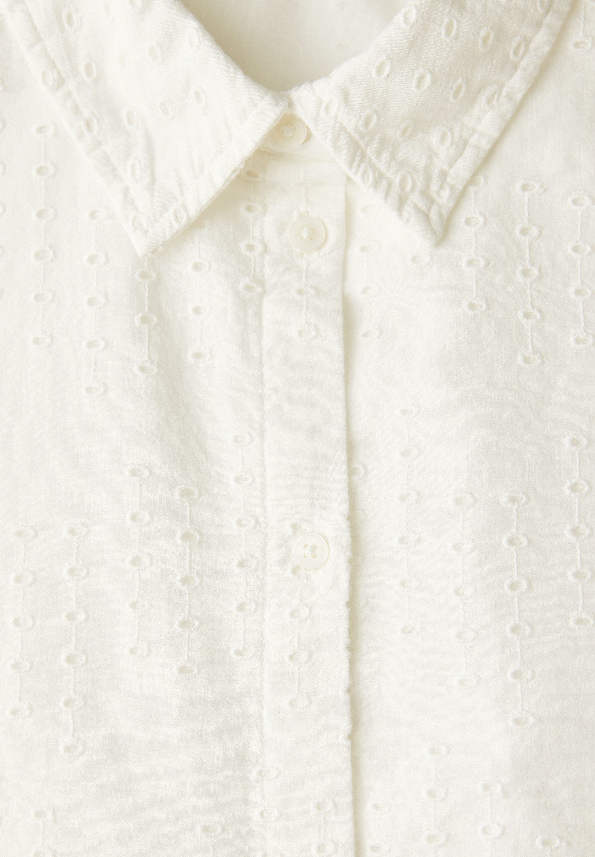 CECIL midi dress with eyelet embroidery and flounces