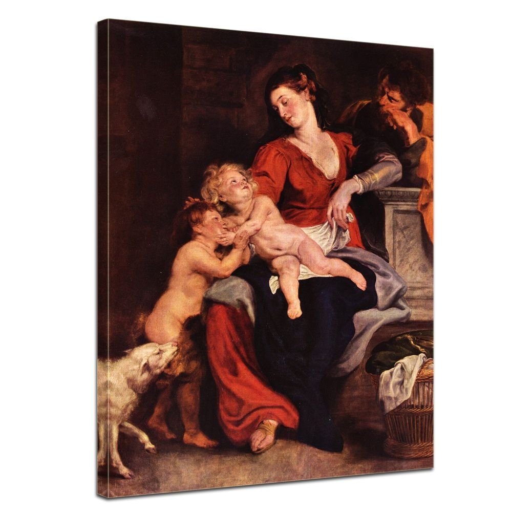 Bilderdepot24 Leinwandbild Alte Meister - Peter Paul Rubens - Die Heilige Familie mit dem Korbe, Menschen