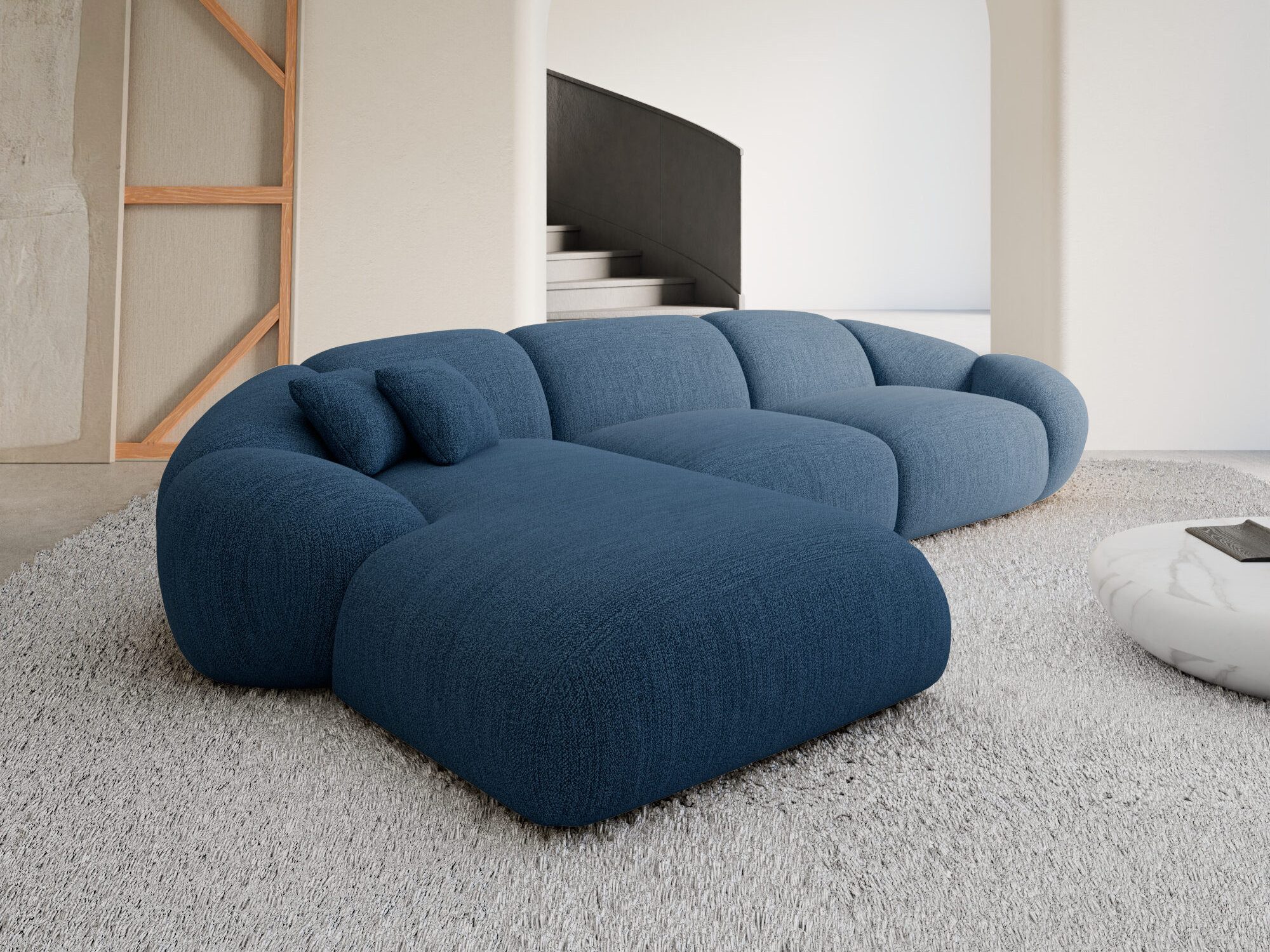 Sofa Dreams Ecksofa Stoff Ecksofa Solverde L-Form, Ecksofa, L-Form, Zeitloser Look in L-Form, 2 Zierkissen inklusive