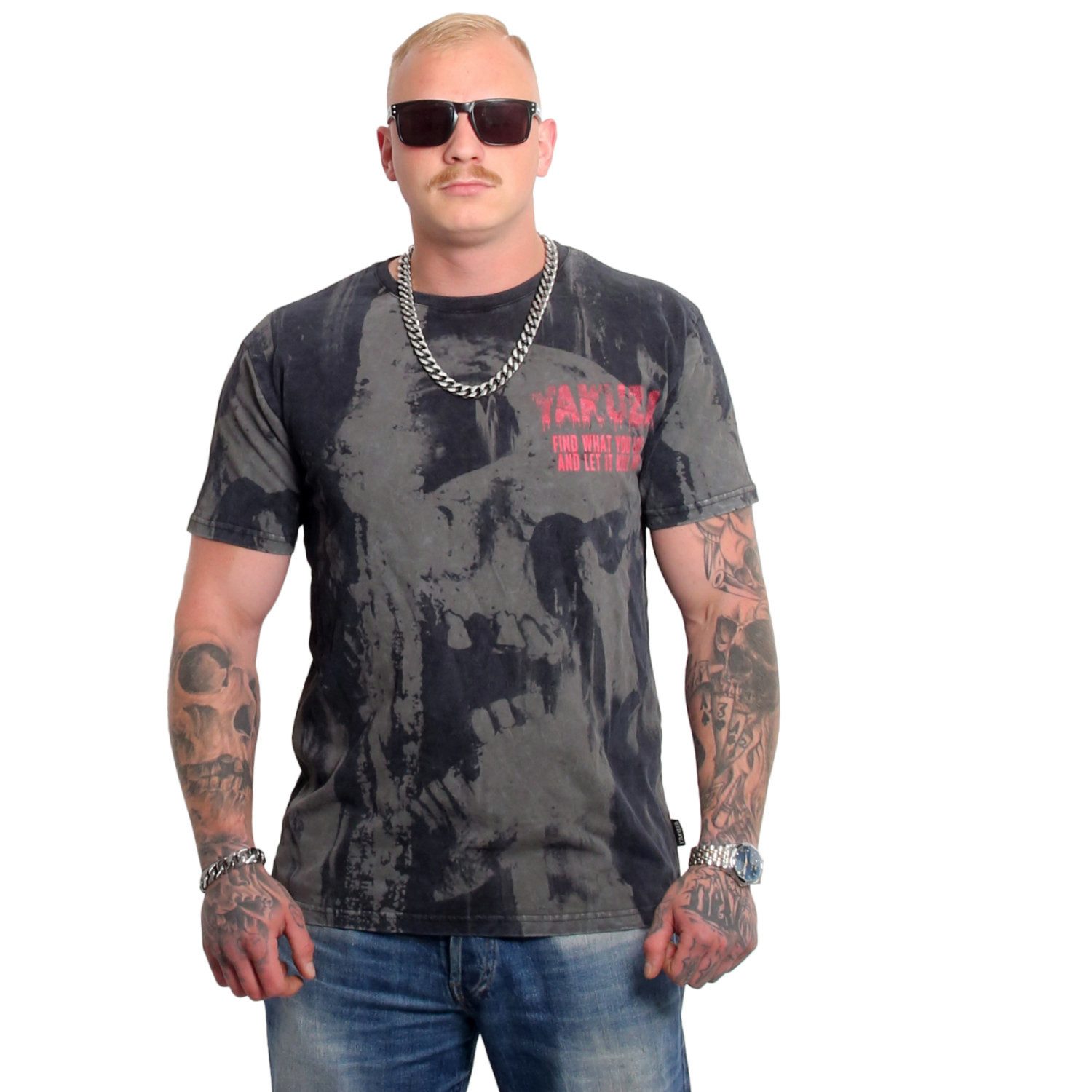 YAKUZA T-Shirt Crashed Skull in angesagter günstig online kaufen