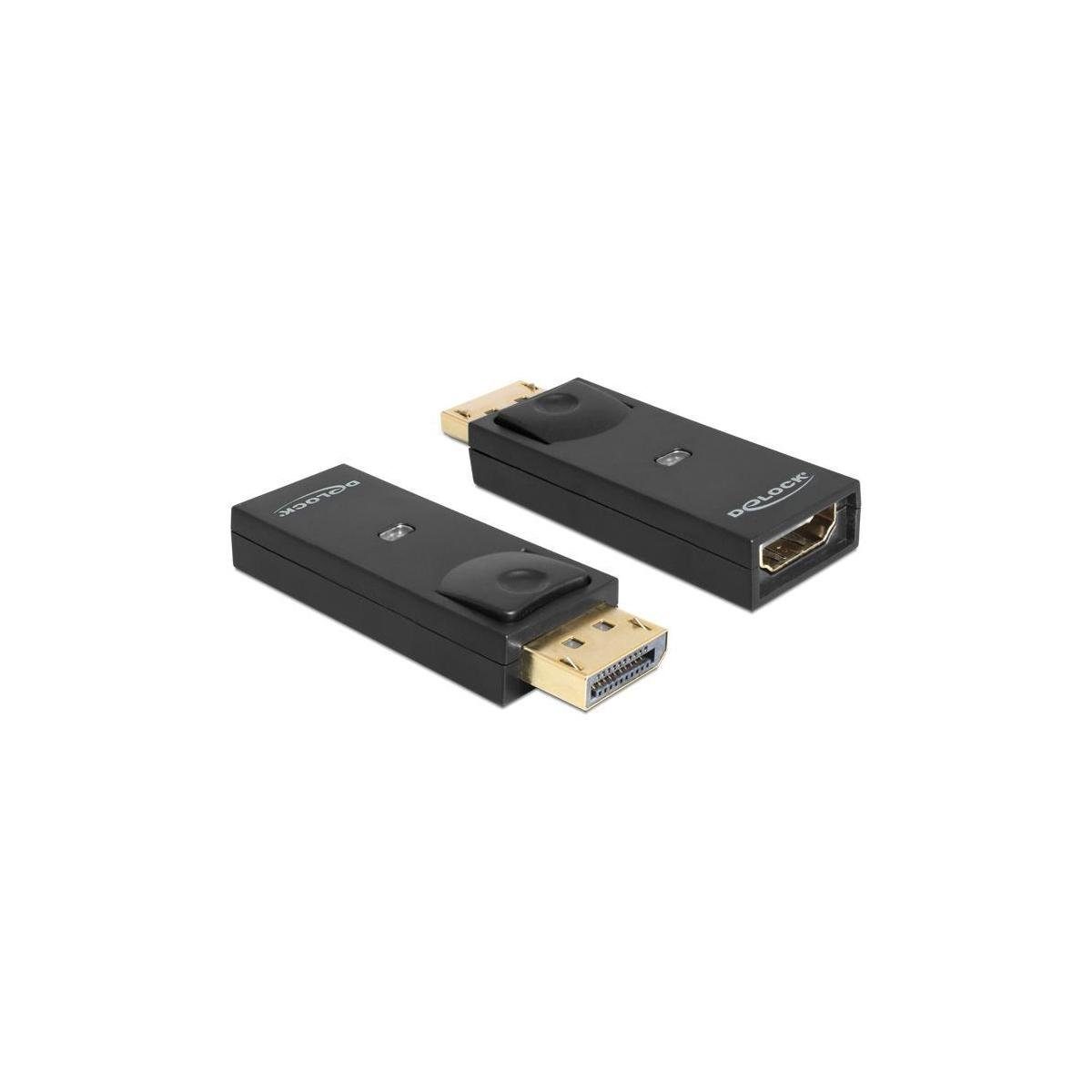 Delock Adapter DisplayPort 1.1 Stecker > HDMI Buchse Passiv, schwarz Computer-Kabel, Display Port, HDMI