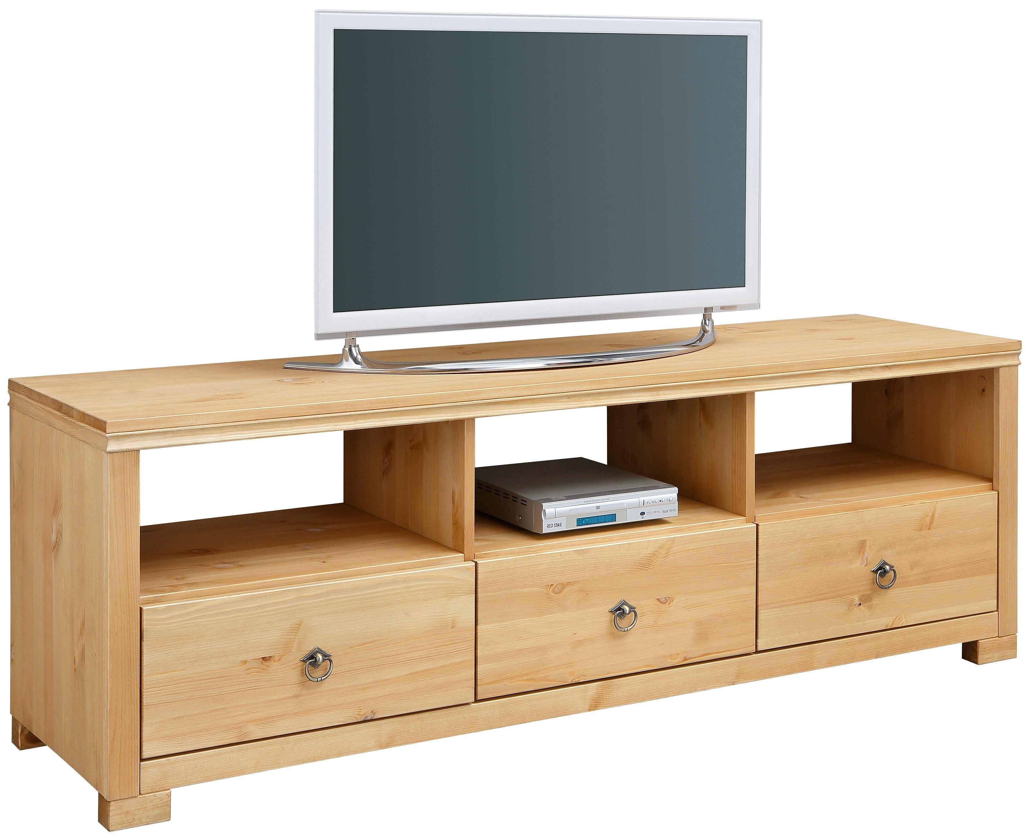 OTTO home TV-Board Gotland, Breite 147 cm, mit Schubladen und offenen Fächern, Massivholz, FSC®