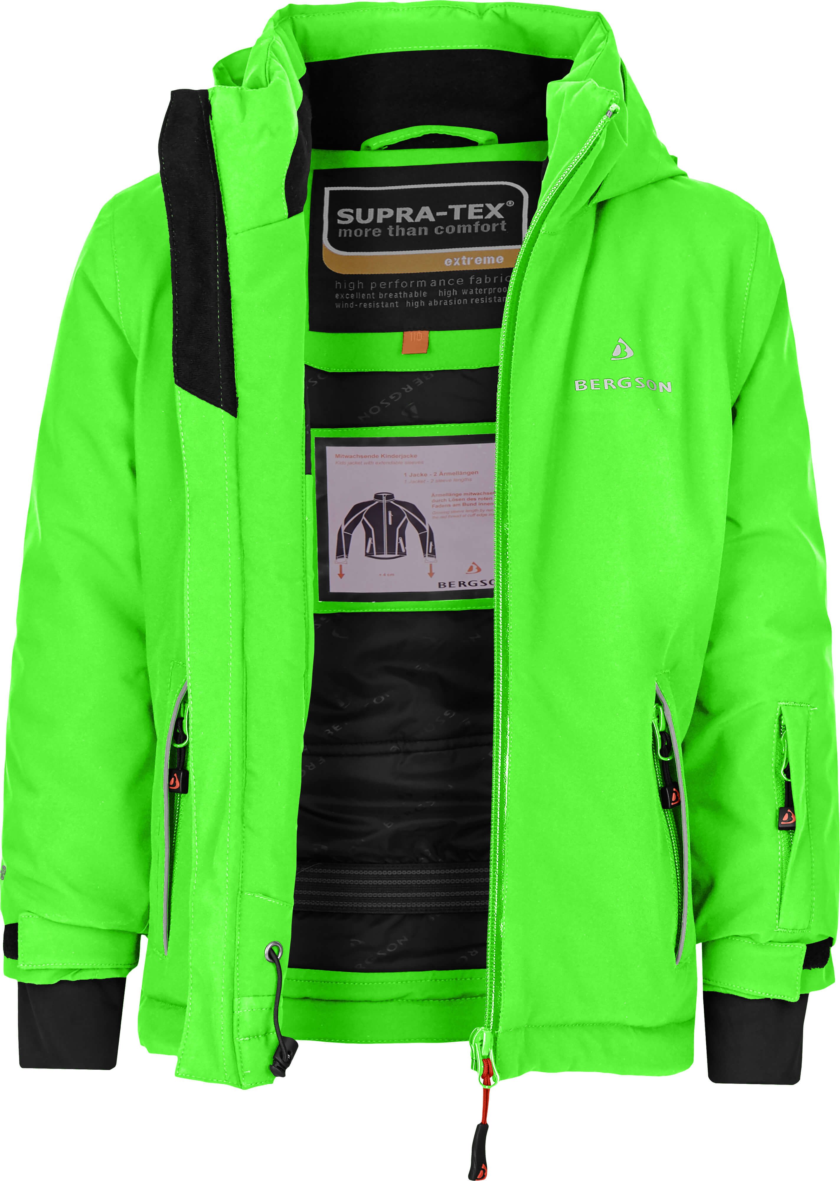 Bergson Winterjacke FRODO Kinder Skijacke, perfekt für kleine Wintersportler!, Normalgrößen, Ge