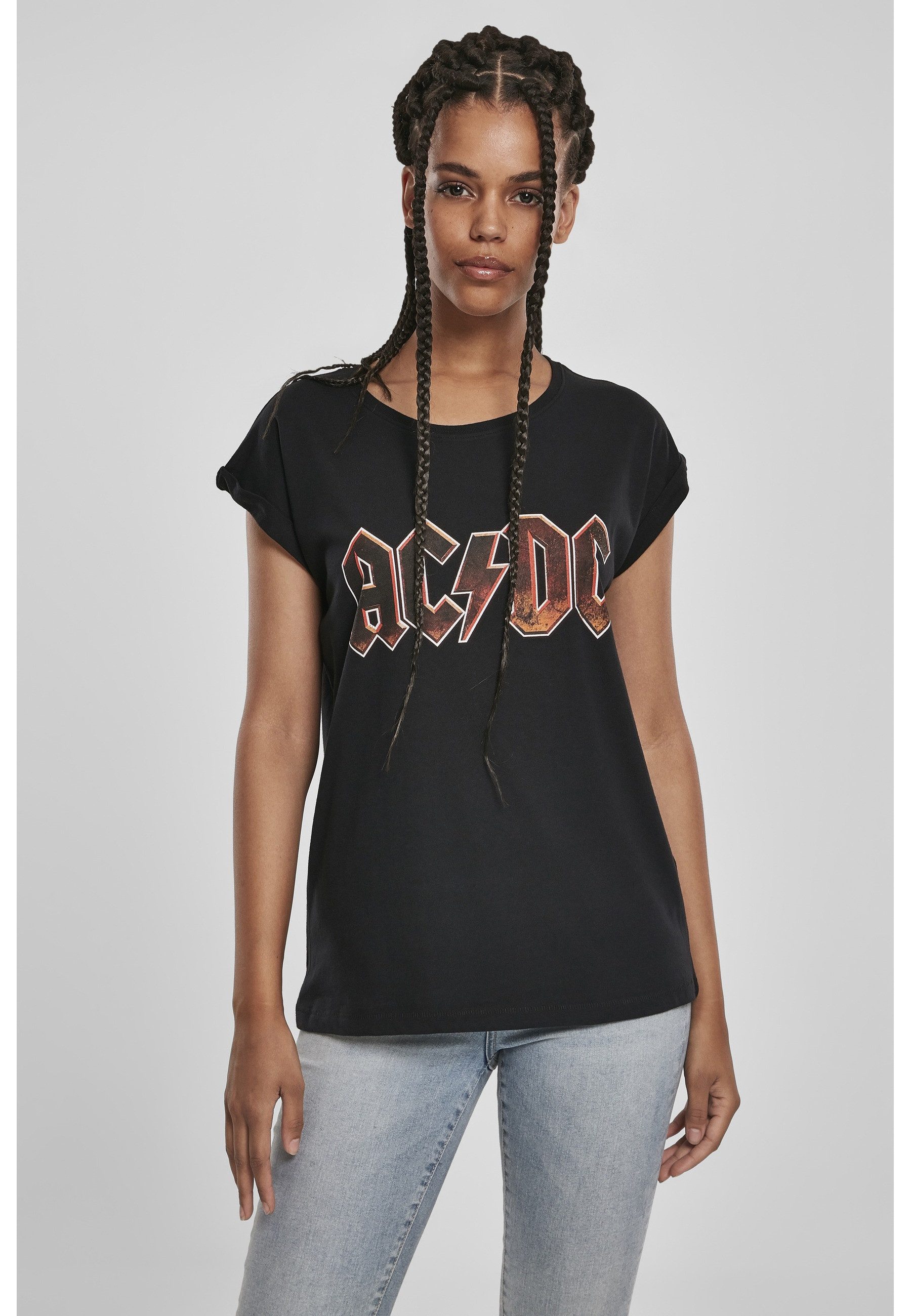 Merchcode Kurzarmshirt Merchcode Damen Ladies AC/DC Voltage Tee (1-tlg)