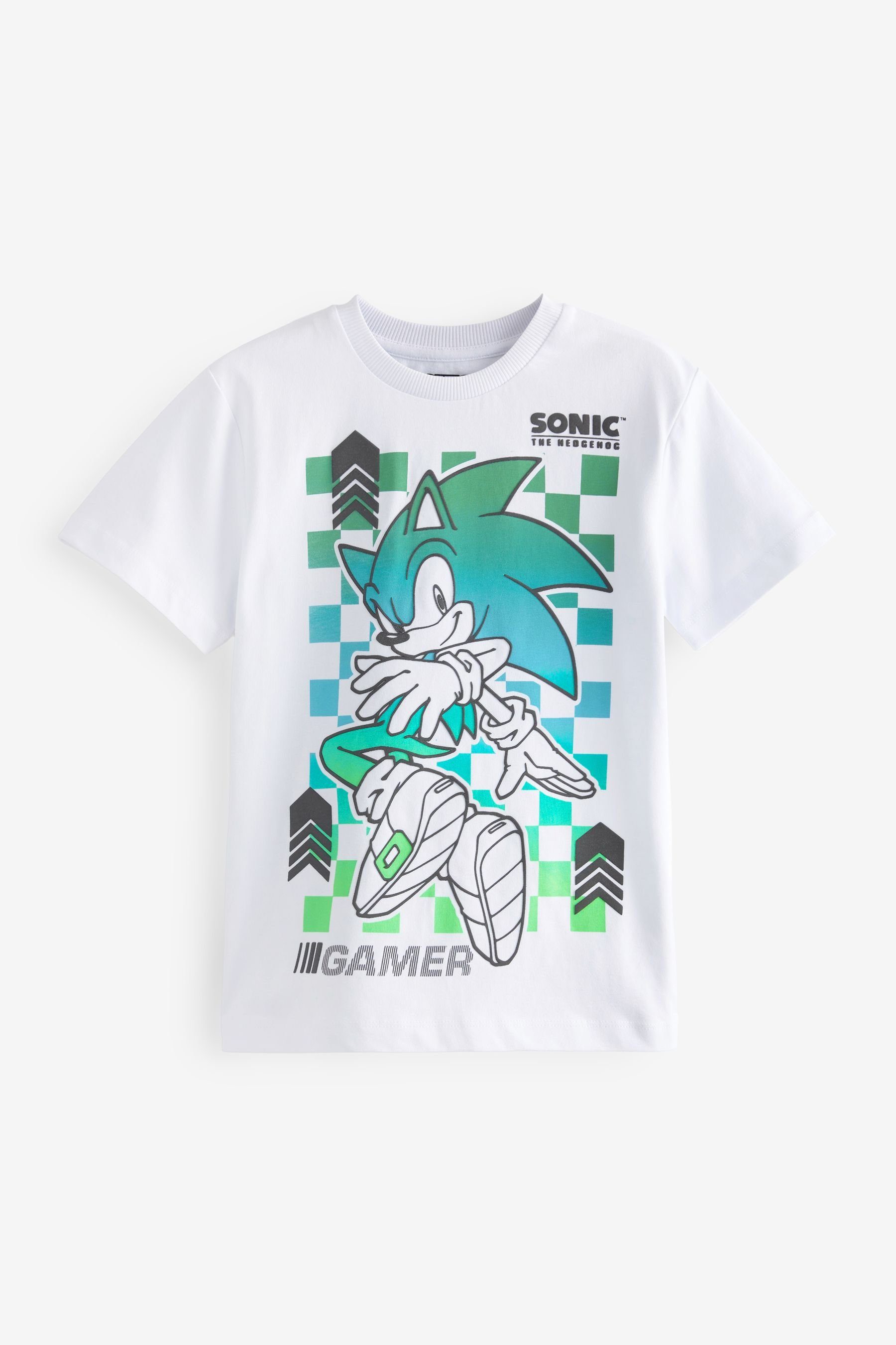 Next T-Shirt (1-tlg) White/Neon