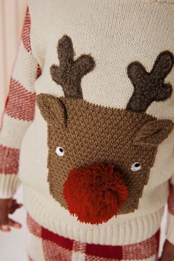 Next Strickpullover Pullover mit weihnachtlichem Rentiermotiv-Set (2-tlg)