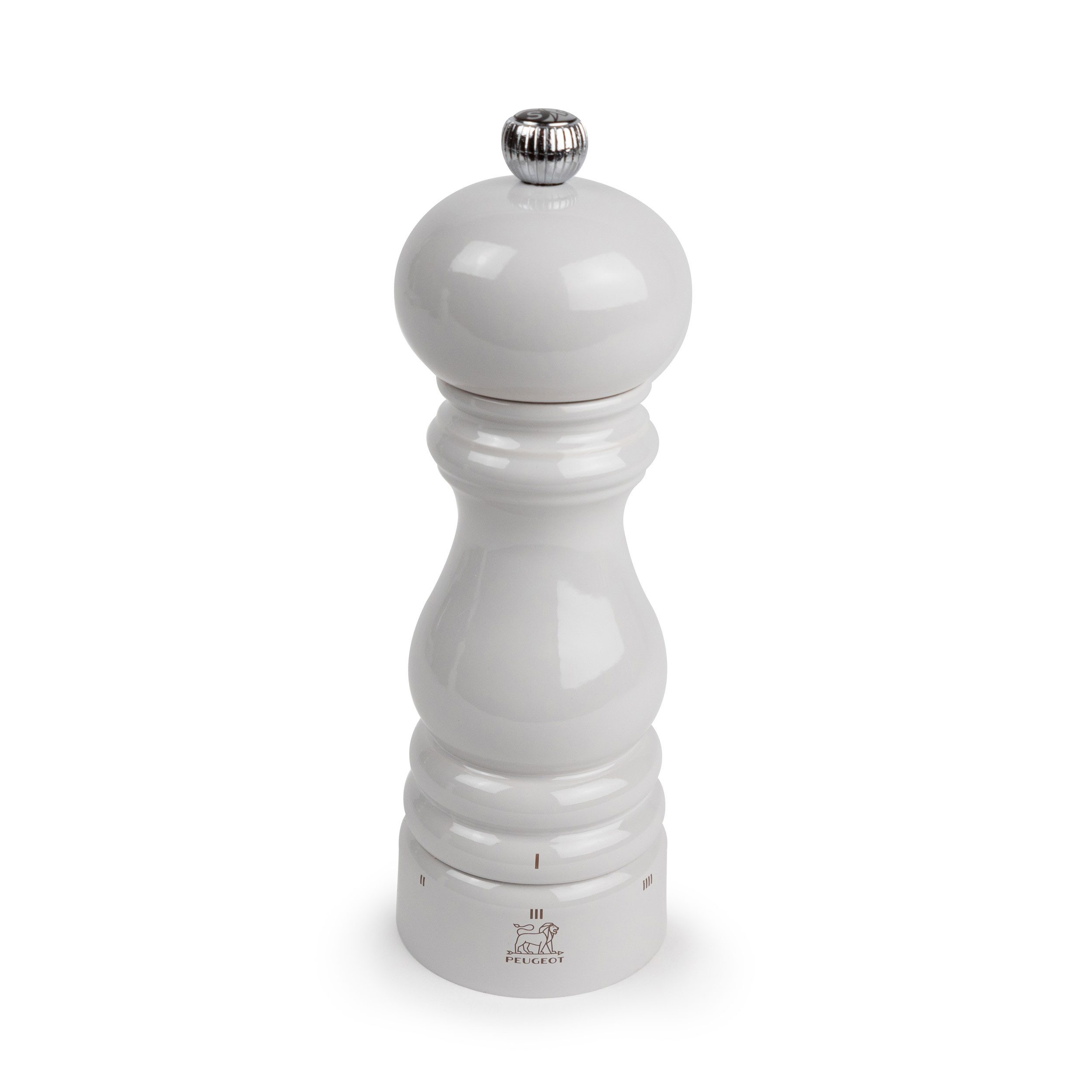 Salzmühle PARIS 18cm Perlgrau Buchenholz uSelect Stahlmahlwerk Manuell