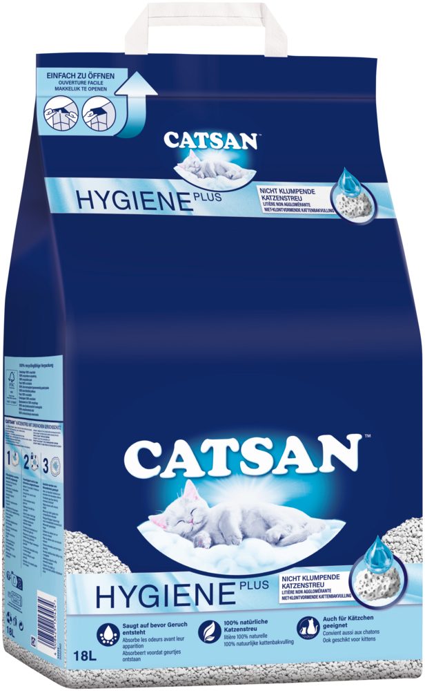 CATSAN Katzenstreu CATSAN® Hygiene Plus Katzenstreu 3 x 18l