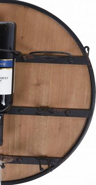 Koopman Weinregal Braun, 1-tlg., Weinschrank, Weinlager, Wandmontage