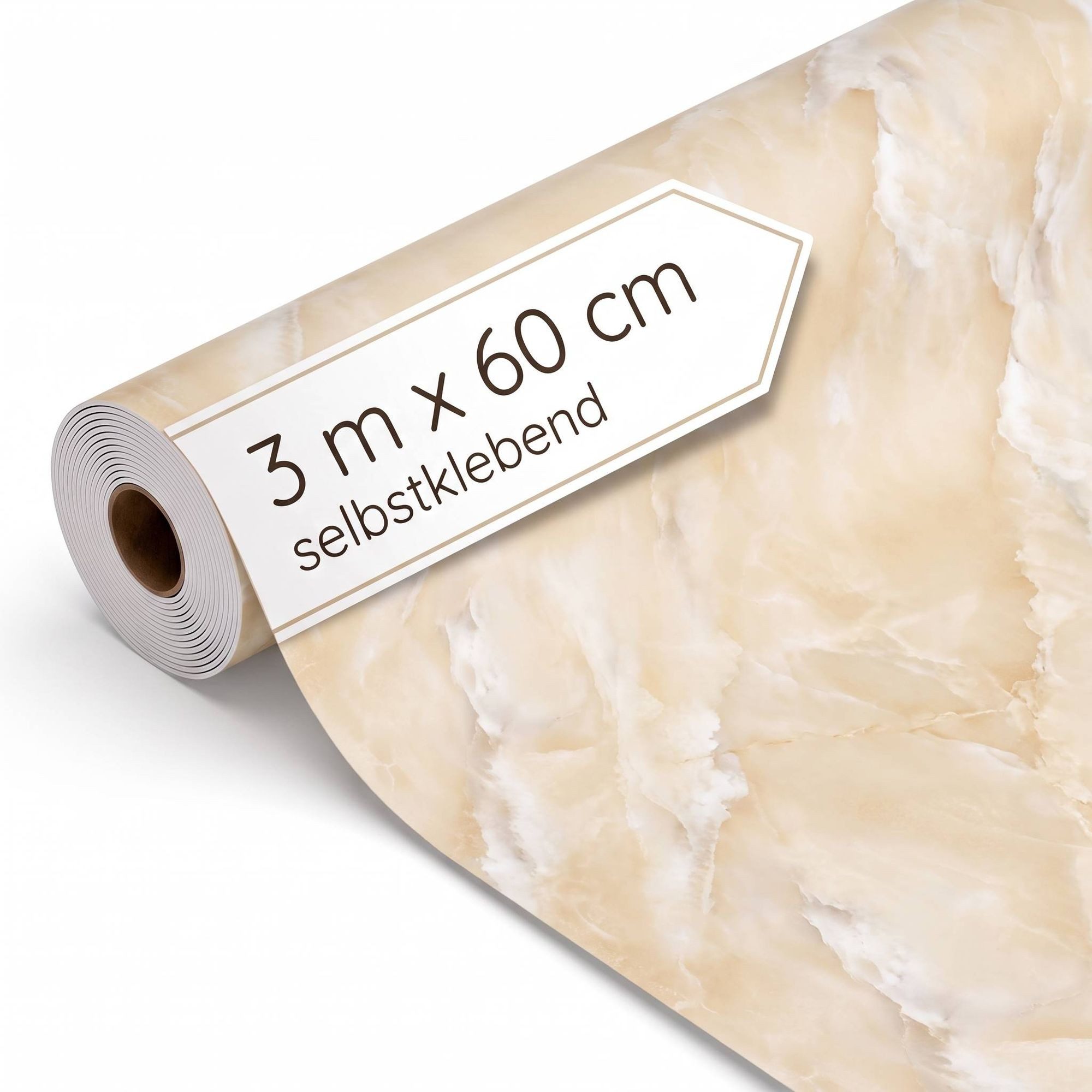 Dalsys Wandpaneel Wandverkleidung selbstklebend aus PVC auf Rolle, BxL: 60x300 cm, (60x300cm Marmoroptik Zitronengelb, 1-tlg., flexible Wandverkleidung Badezimmer wasserfest) 2,3mm Materialstärke, Spritzschutz Küchenrückwand