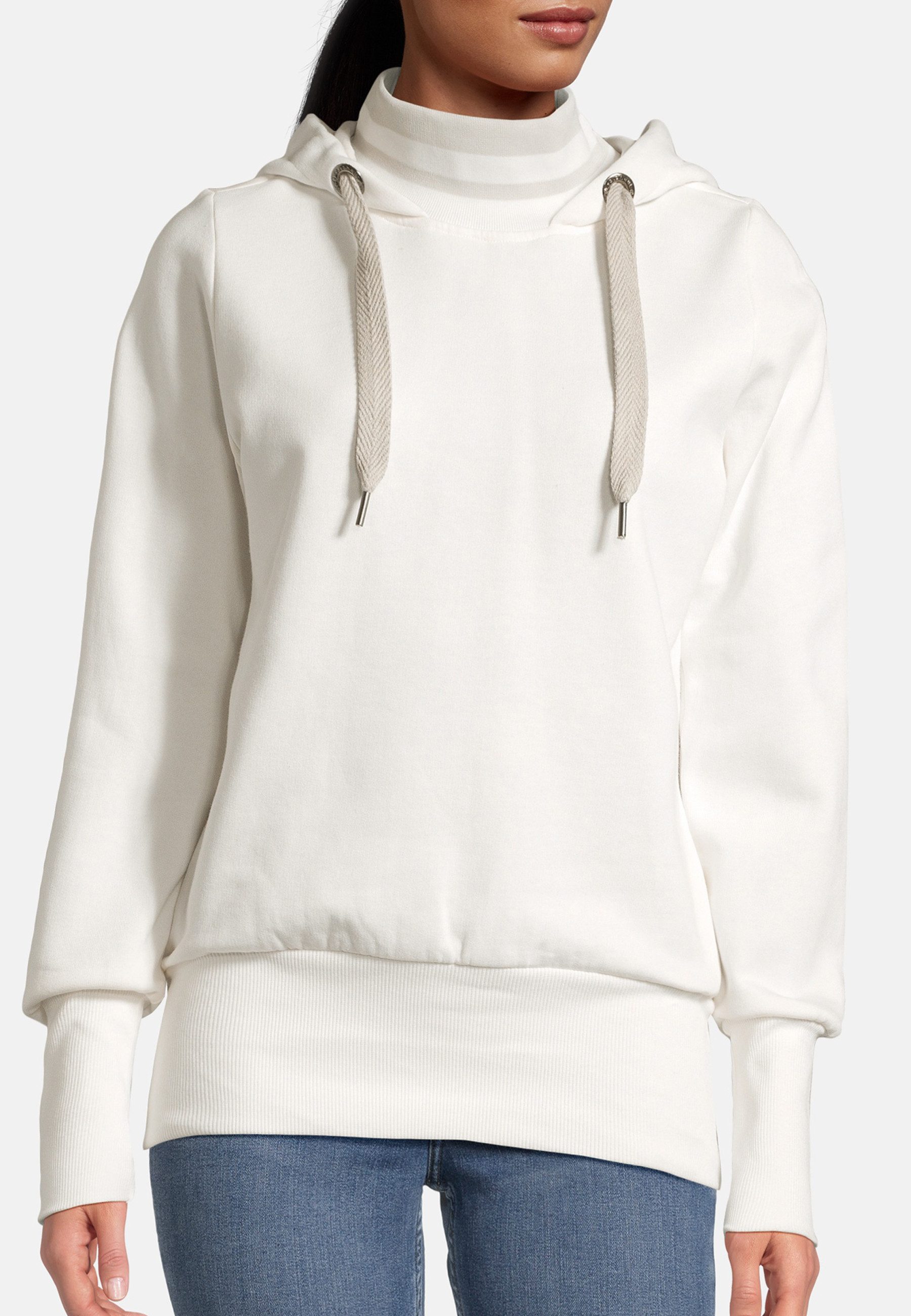 salzhaut Hoodie RÖÄEN Damen Leicht tailliert salzhaut Kapuzenpullover – bequemer Fit und nordisch klares Design