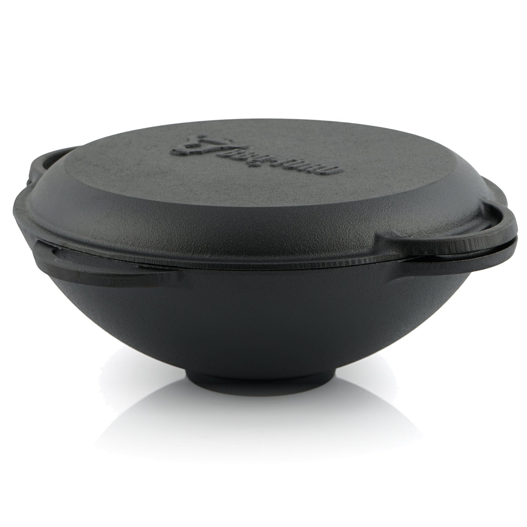 BBQ-Toro Grilltopf Kazan, Gusseisen Topf, 6,9 Liter, Traditioneller Gusstopf, Gusseisen