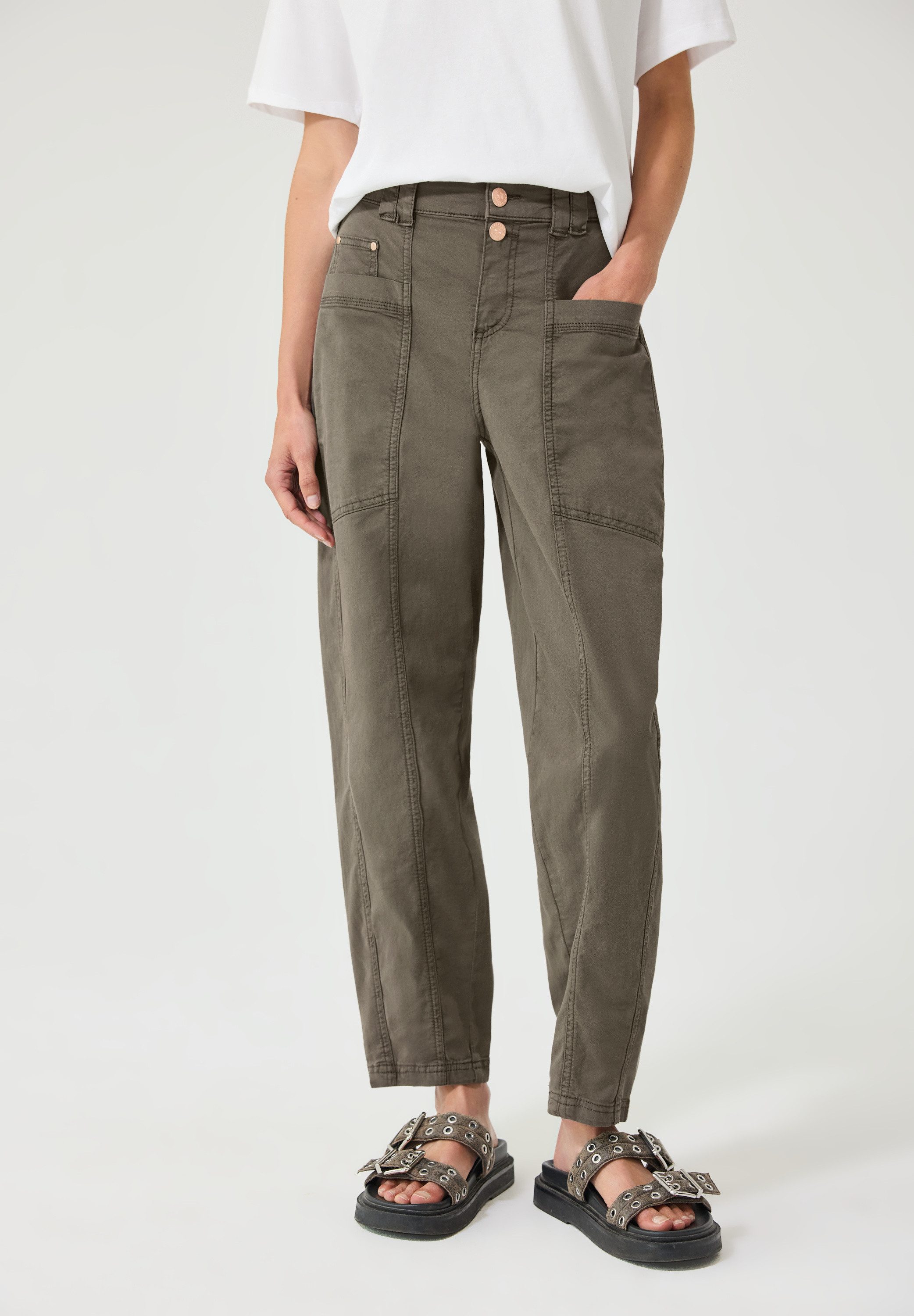 STREET ONE STUDIO Stoffhose aus Baumwolle mit Stretchanteil