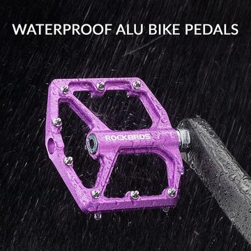 ROCKBROS Fahrradkurbel Rockbros Fahrrad Mtb E-Bike Dirt Aluminium Plattform Pedale Lila