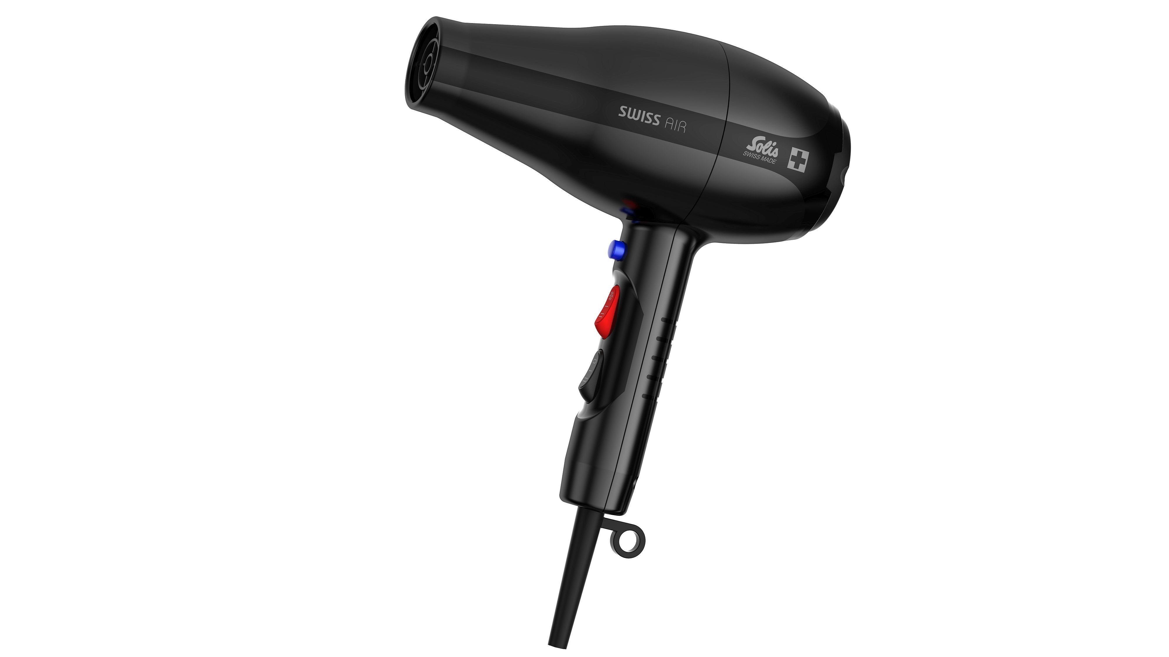 SOLIS OF SWITZERLAND Haartrockner Swiss Air, Typ 3802, 2000 W, Kaltstufe, Ionen-Technologie, 360° drehbares Kabel