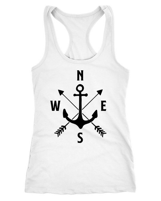 MoonWorks Tanktop Cooles Damen Tanktop Anker Kompass Arrows Racerback Moonw günstig online kaufen