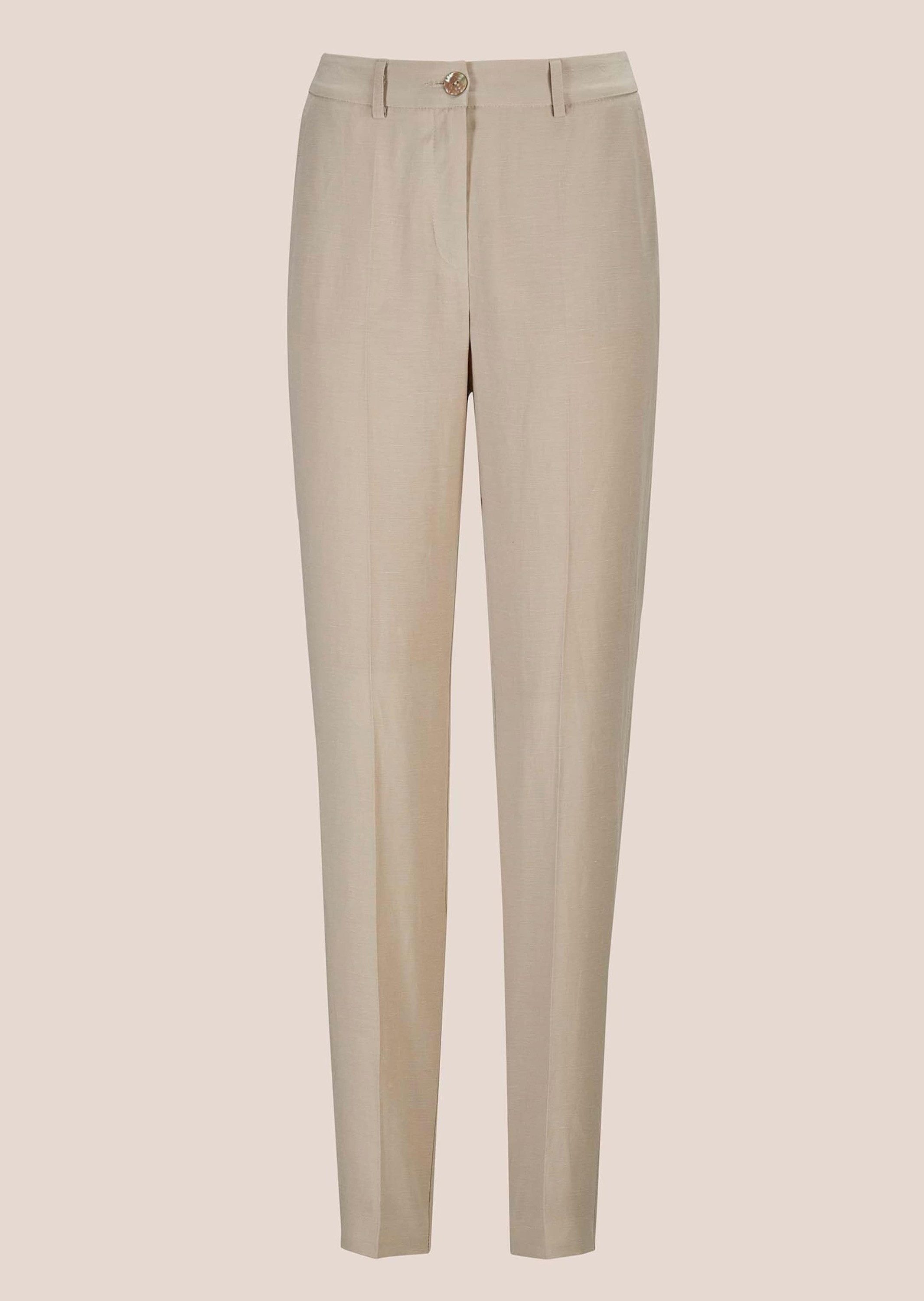 Bügelfaltenhose Schlichte Stoffhose mit Bügelfalten