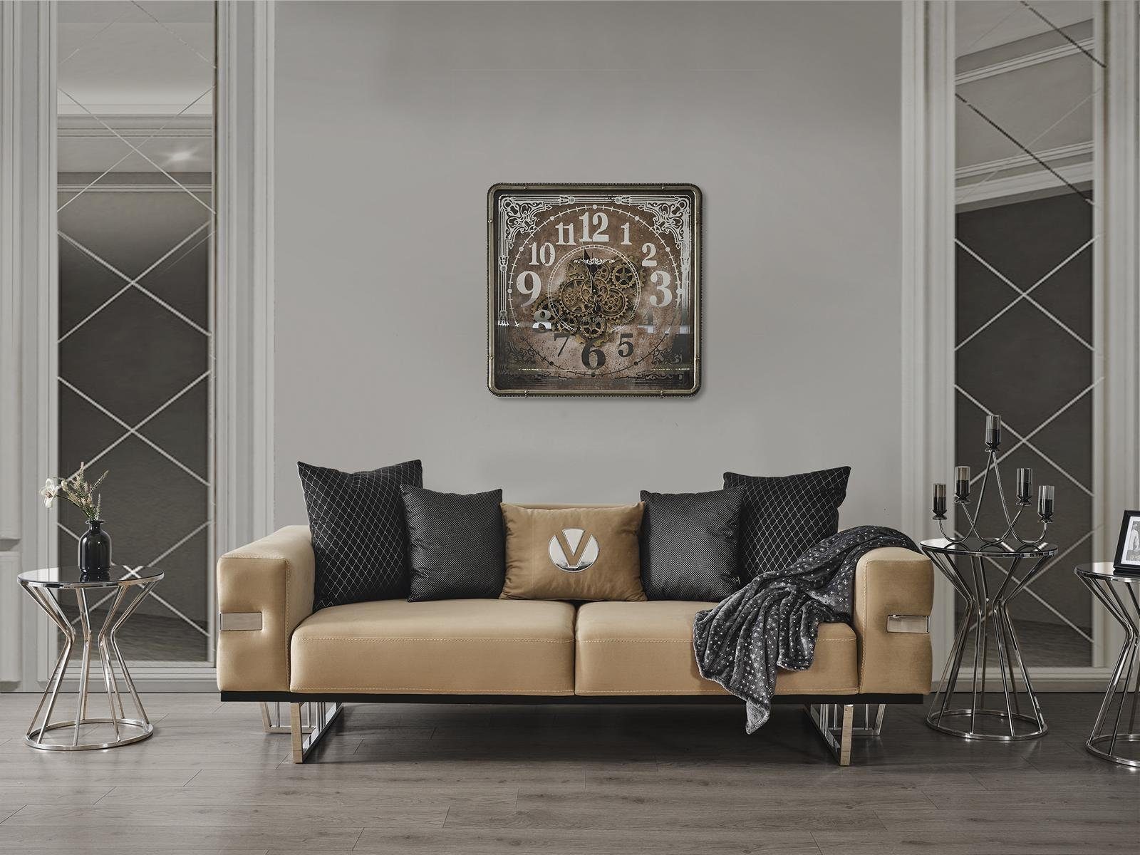 JVmoebel Sofa Luxus Couch mit Edelstahl Füßen Sitz Polster Designer Couchen, Made in Europa