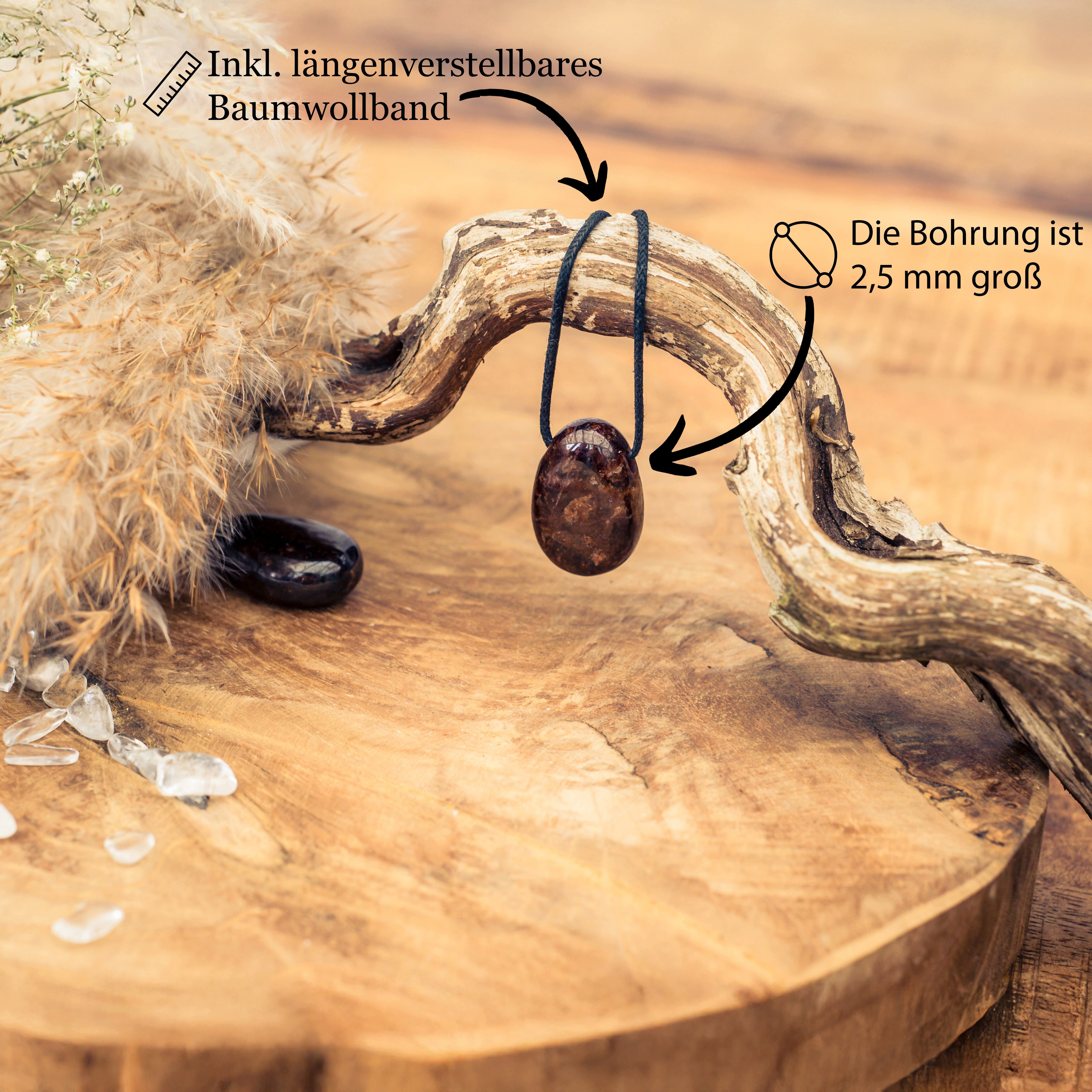 Lebensquelle Plus Kettenanhänger Granat Tropfenanhänger – Bild 4 von 5