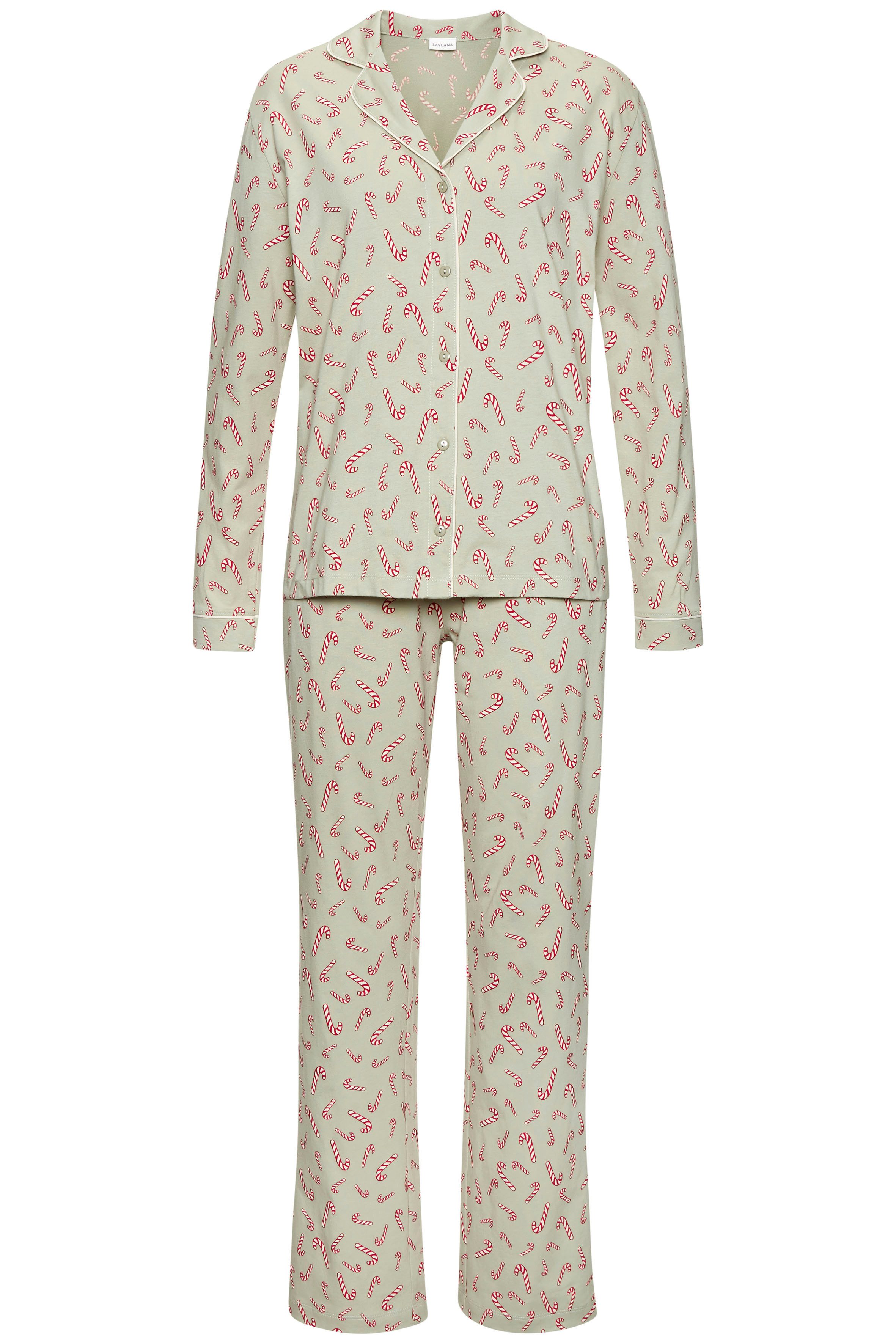LASCANA Pyjama (2 tlg) Mit Weihnachtlichem Muster günstig online kaufen