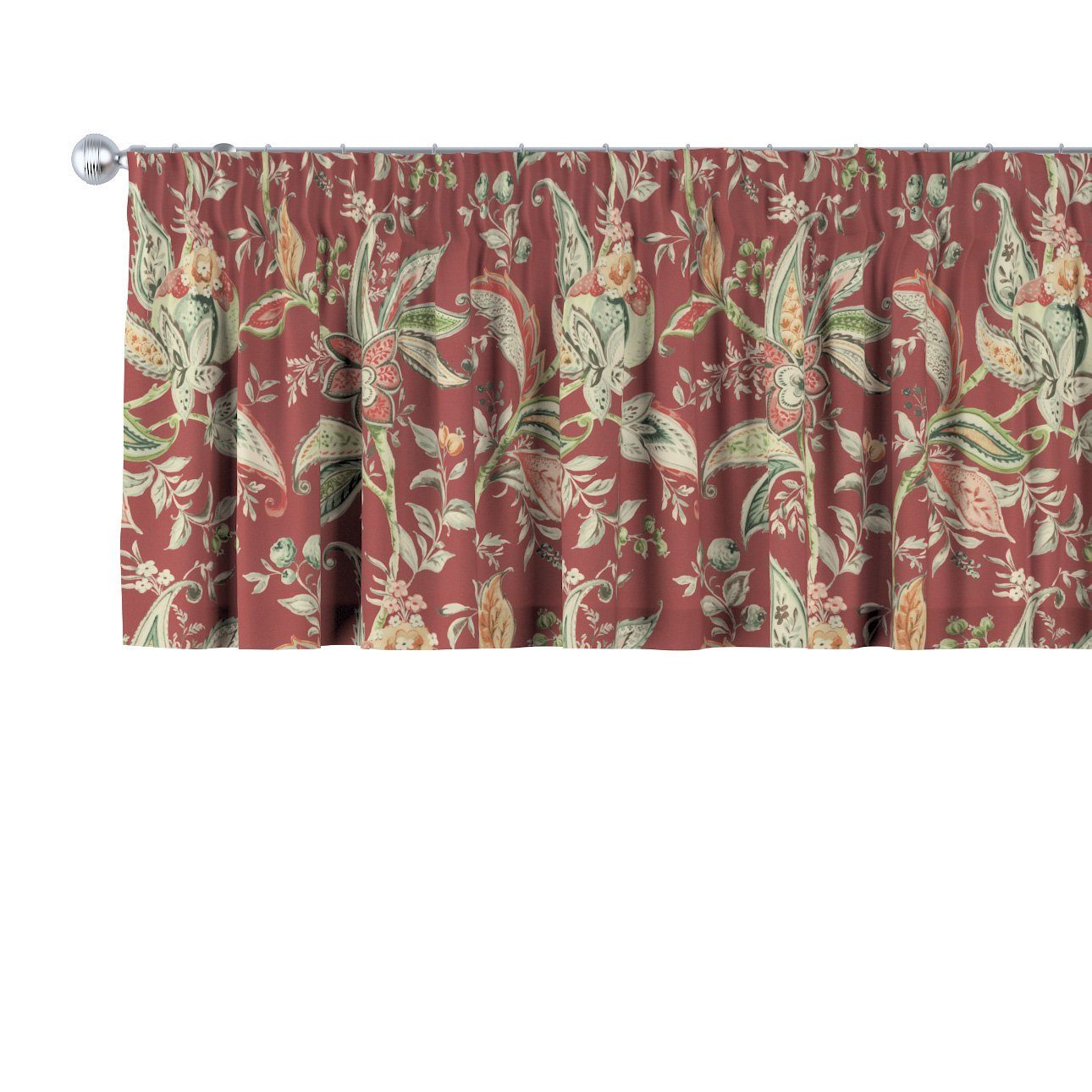 Vorhang mit Kräuselband 130 rot x cm, Dekoria Gardenia, 40