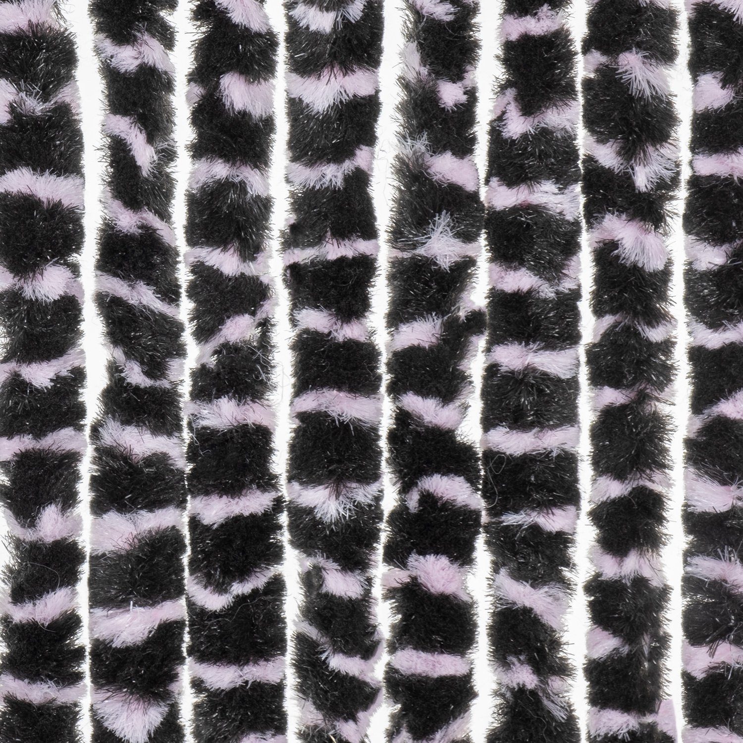 Türvorhang Flauschvorhang 100 x 230 cm pink schwarz gestreift