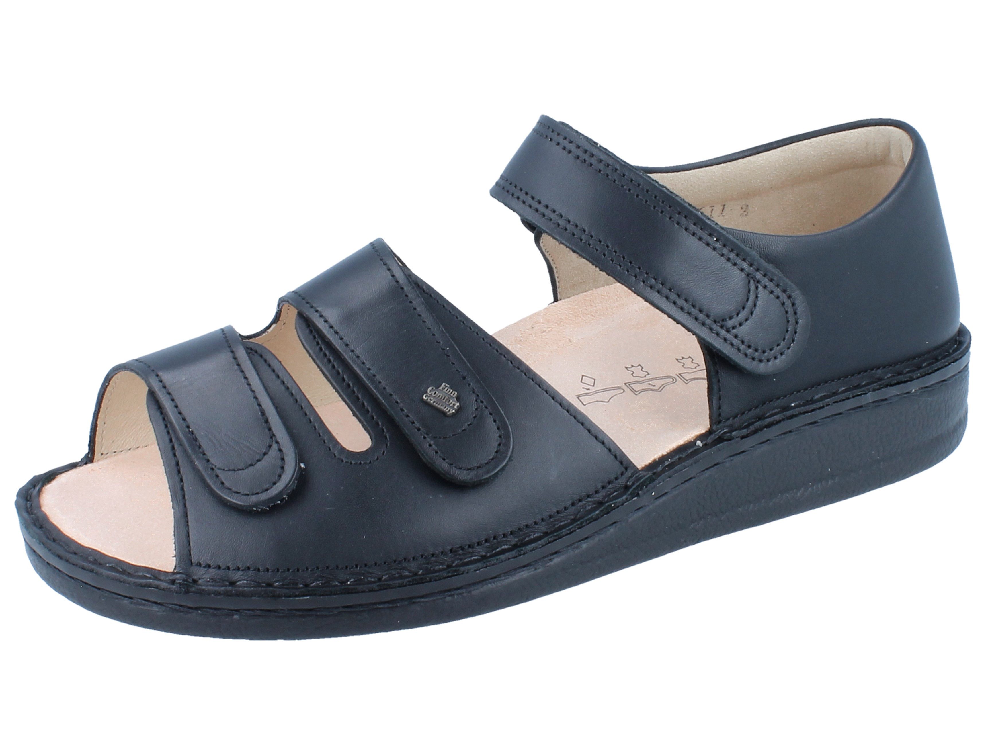 FINN COMFORT Baltrum Damen Herren Sandale schwarz Glattleder - Größe: Sandale