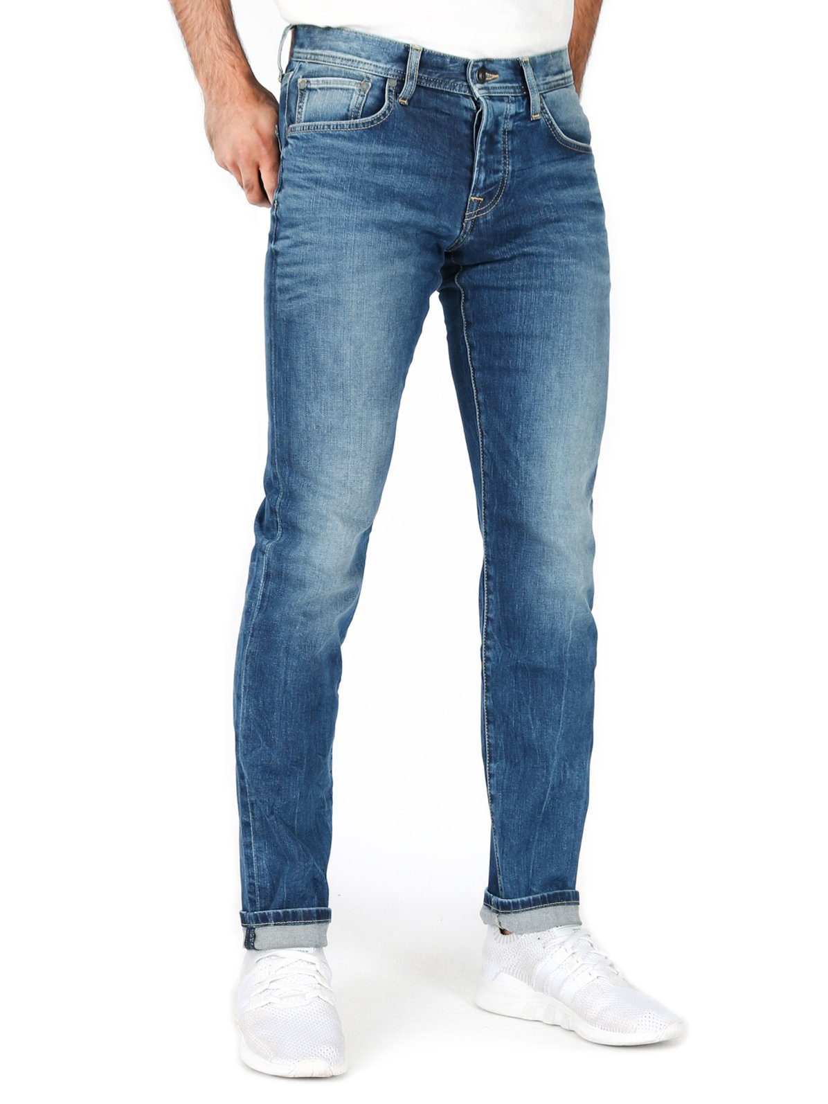 Pepe Jeans Skinny-fit-Jeans Z23 Naht Low Blaue Cane - Hose Waist