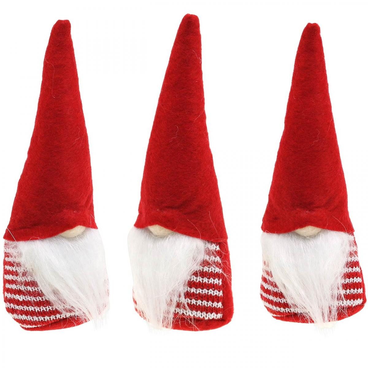 Florists Products Weihnachtsmann Deko Wichtel Set 3St, Weihnachtsdeko, Adventsdeko Figuren, 3 Stück