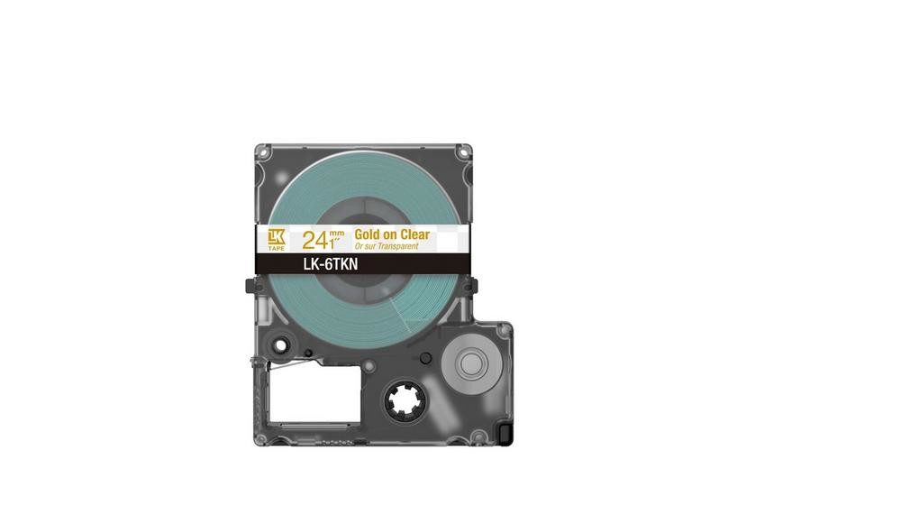Epson Gift Tape - Transparent / Schrift Gold 24mm Tintenpatrone