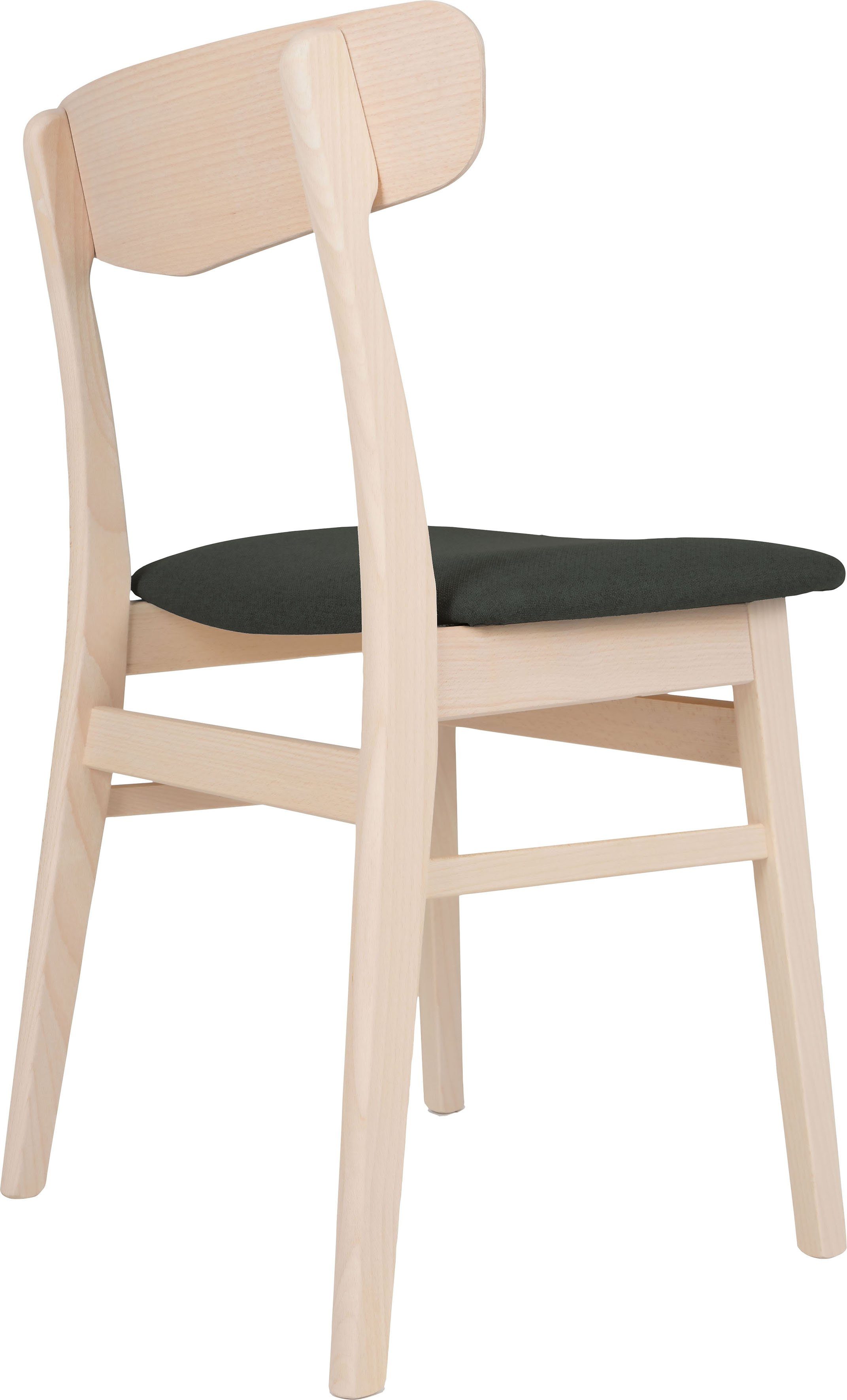 Hammel Furniture Esszimmerstuhl Findahl Mosbøl gepolsterte dunkelgrau St), (2 Farben 2/4 Massivholz, versch. Hammel by Stk), (Set, Sitzfläche