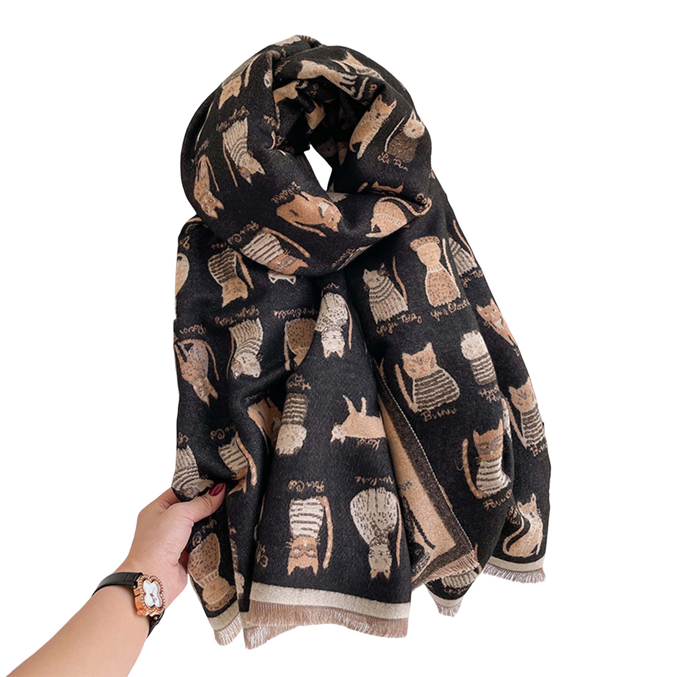 Modeschal Damen Schal Winter weich, warmer Strickschal, großer Schal Damen Mode