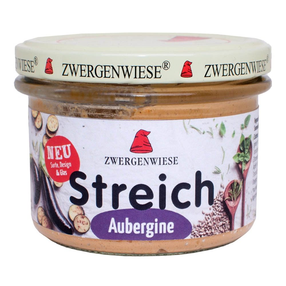Zwergenwiese Herzhafter Brotaufstrich Streich - Aubergine 180g