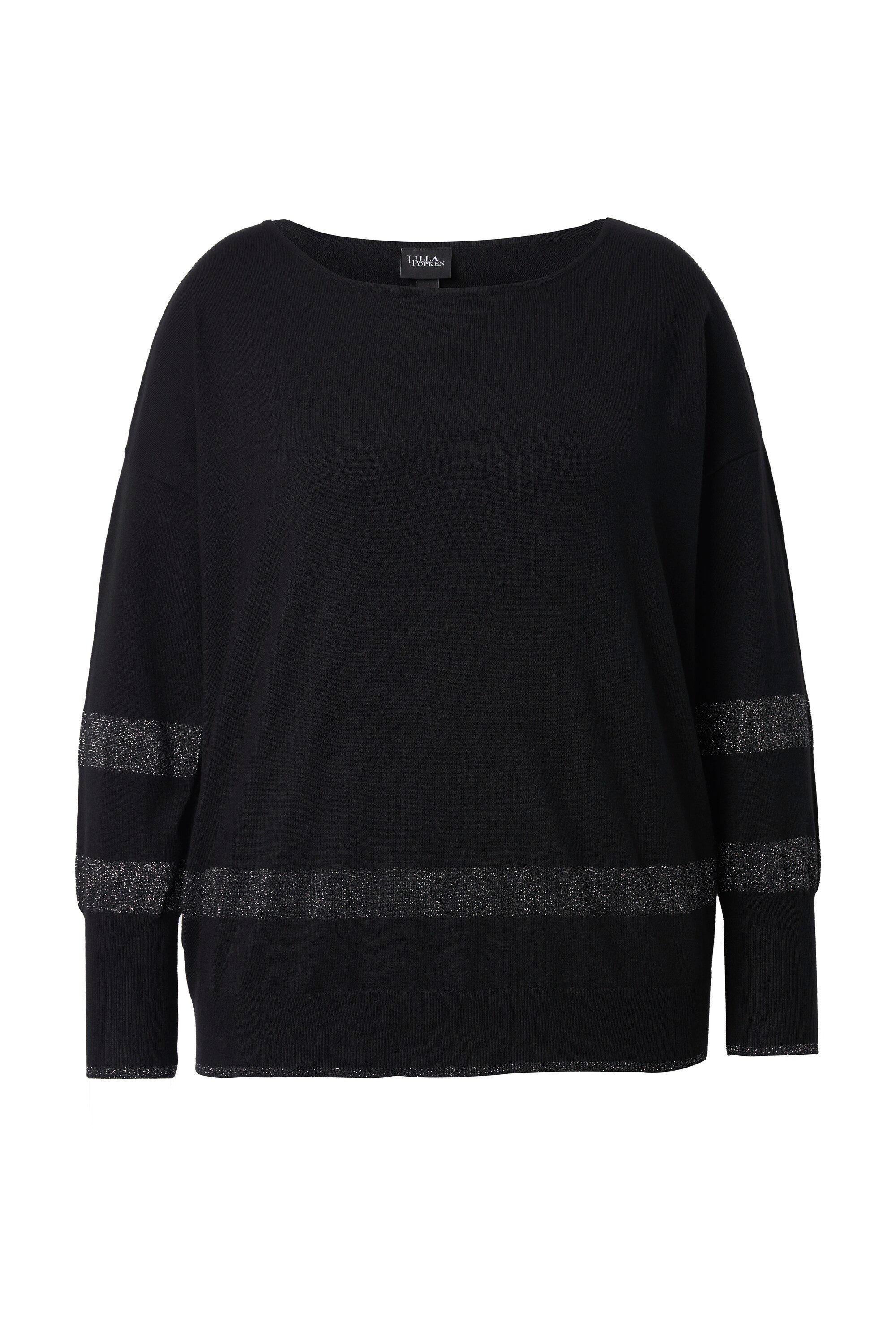 Ulla Popken Strickpullover Pullover Streifen Oversized Rundhals Langarm günstig online kaufen