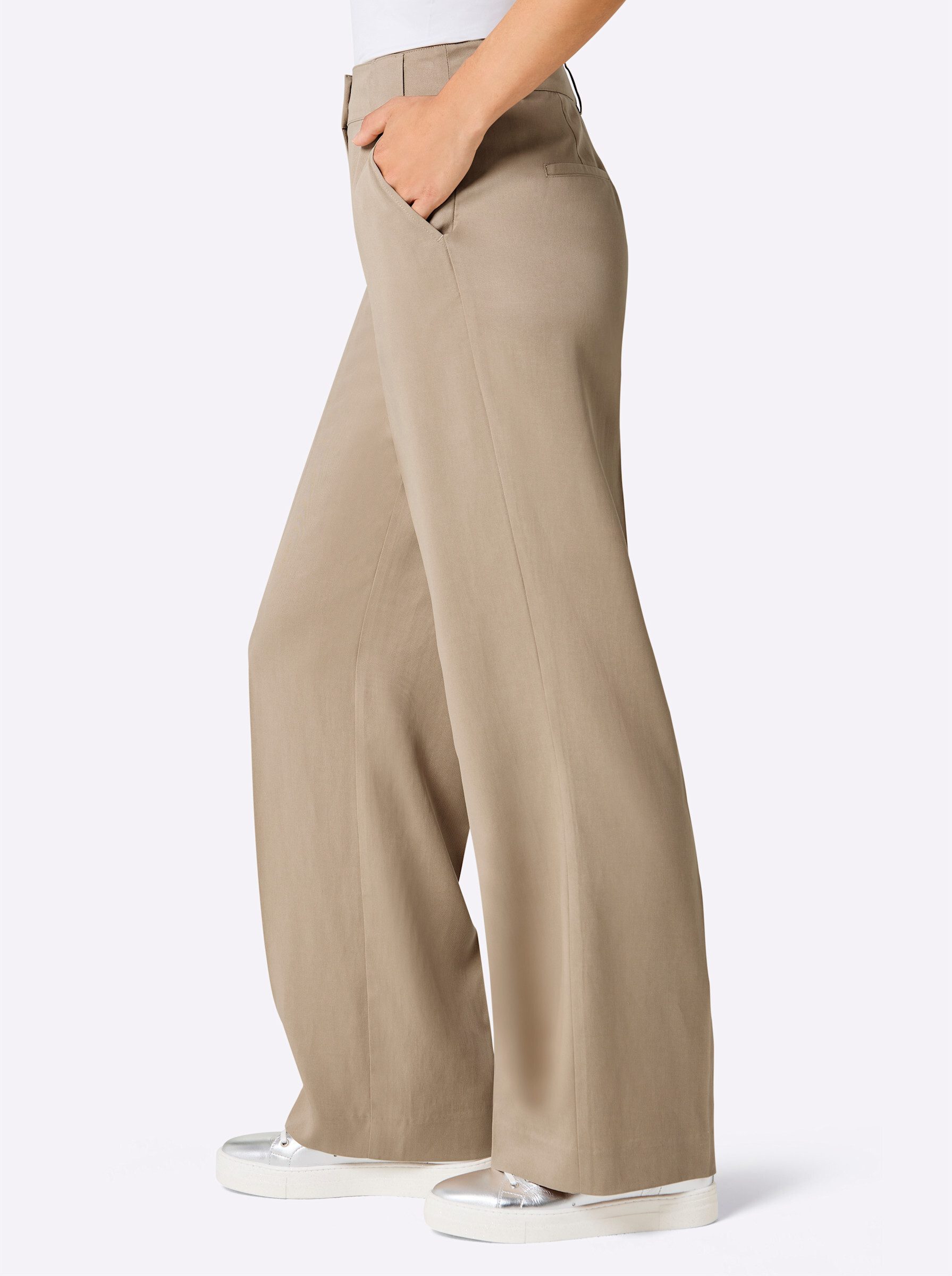 creation L Jerseyhose Lyocell-Leinen-Hose komfortabel