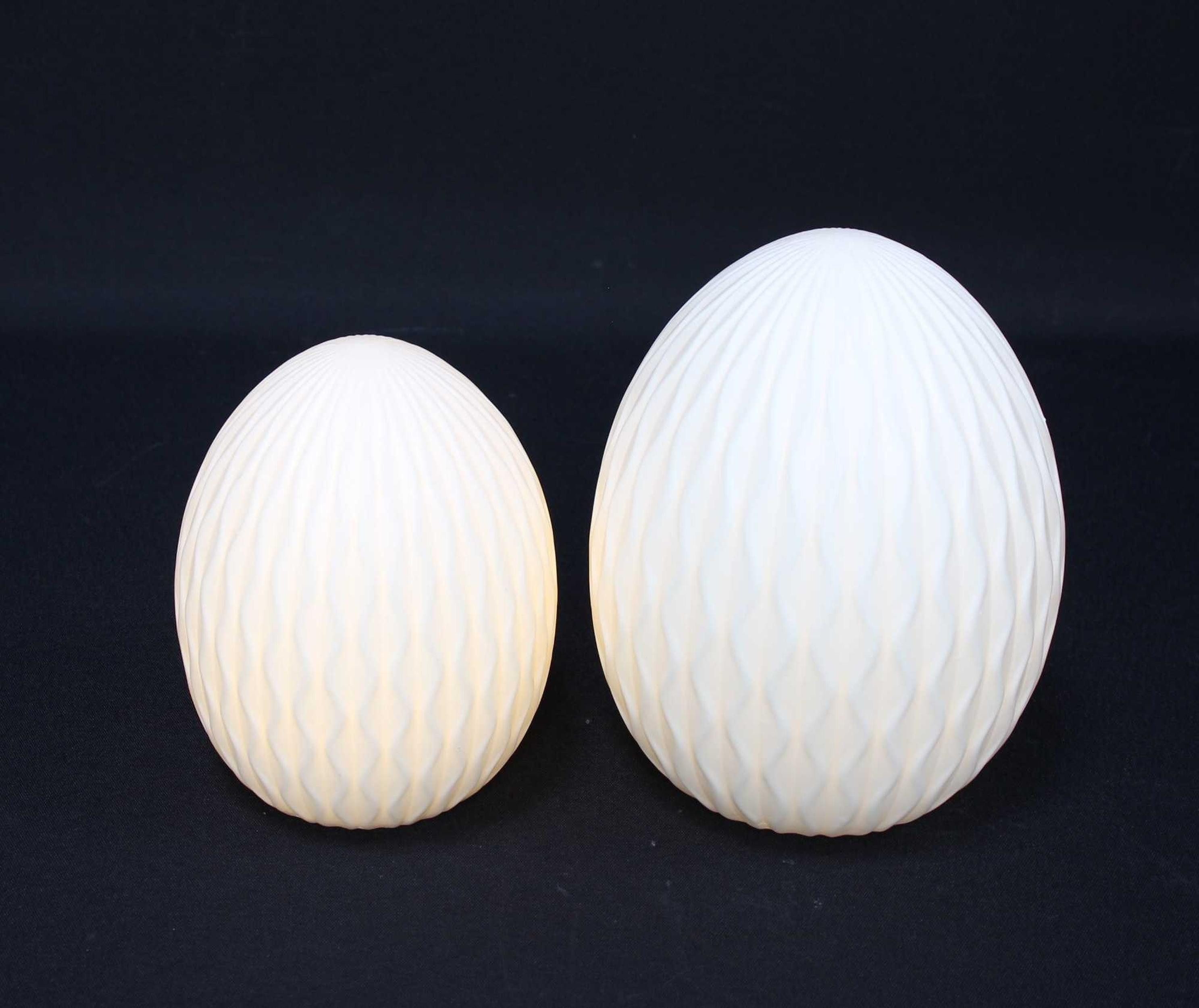 Frank Flechtwaren LED Dekoobjekt LED-Ei "Modern", 2er Set