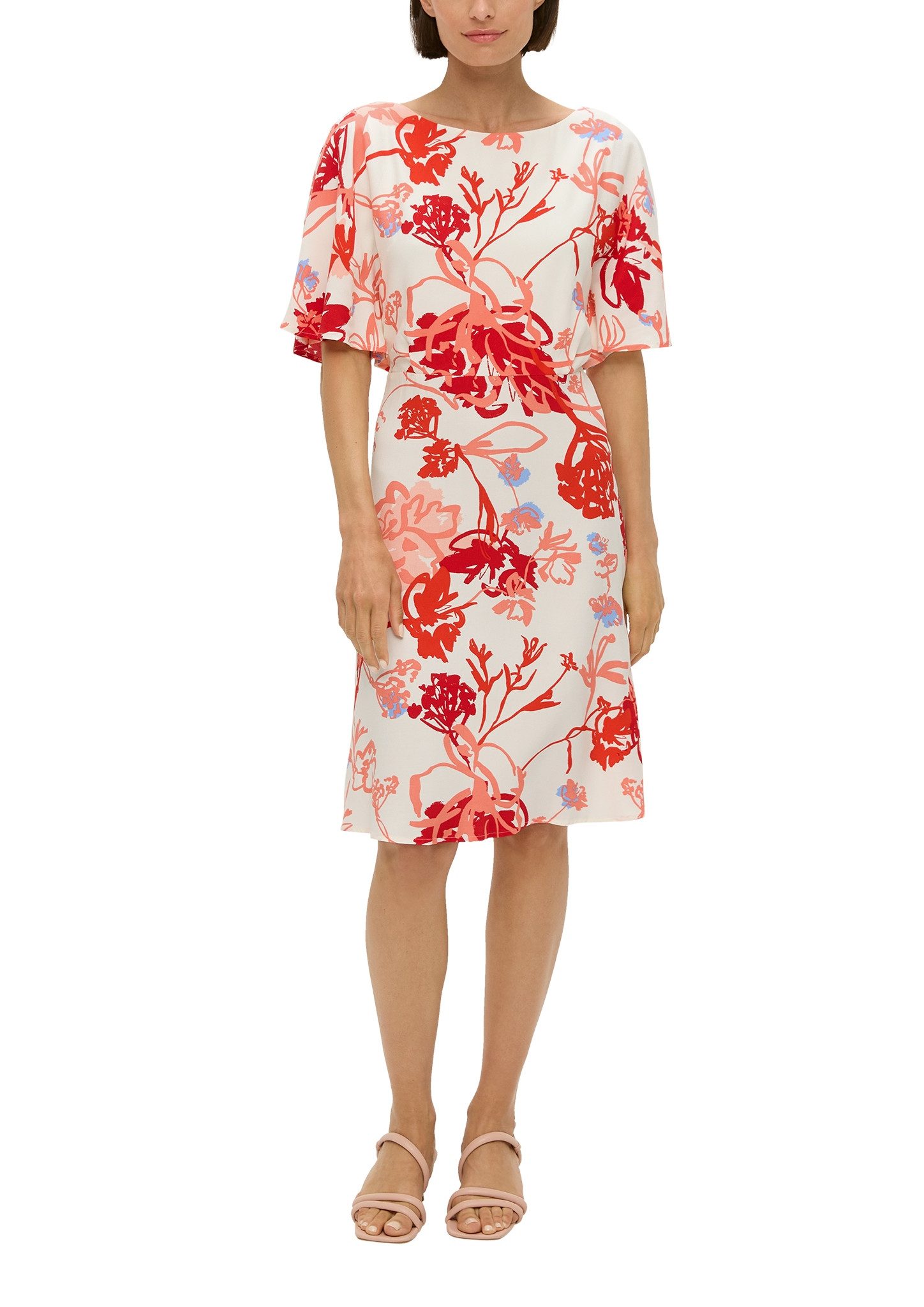 s.Oliver BLACK LABEL Midikleid mit All-Over günstig online kaufen