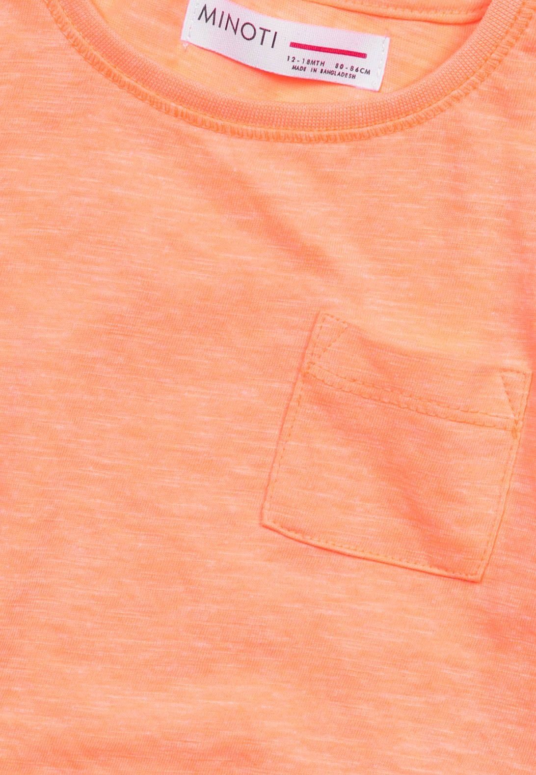 T-Shirt MINOTI Weste (1y-14y) Tasche Orange mit