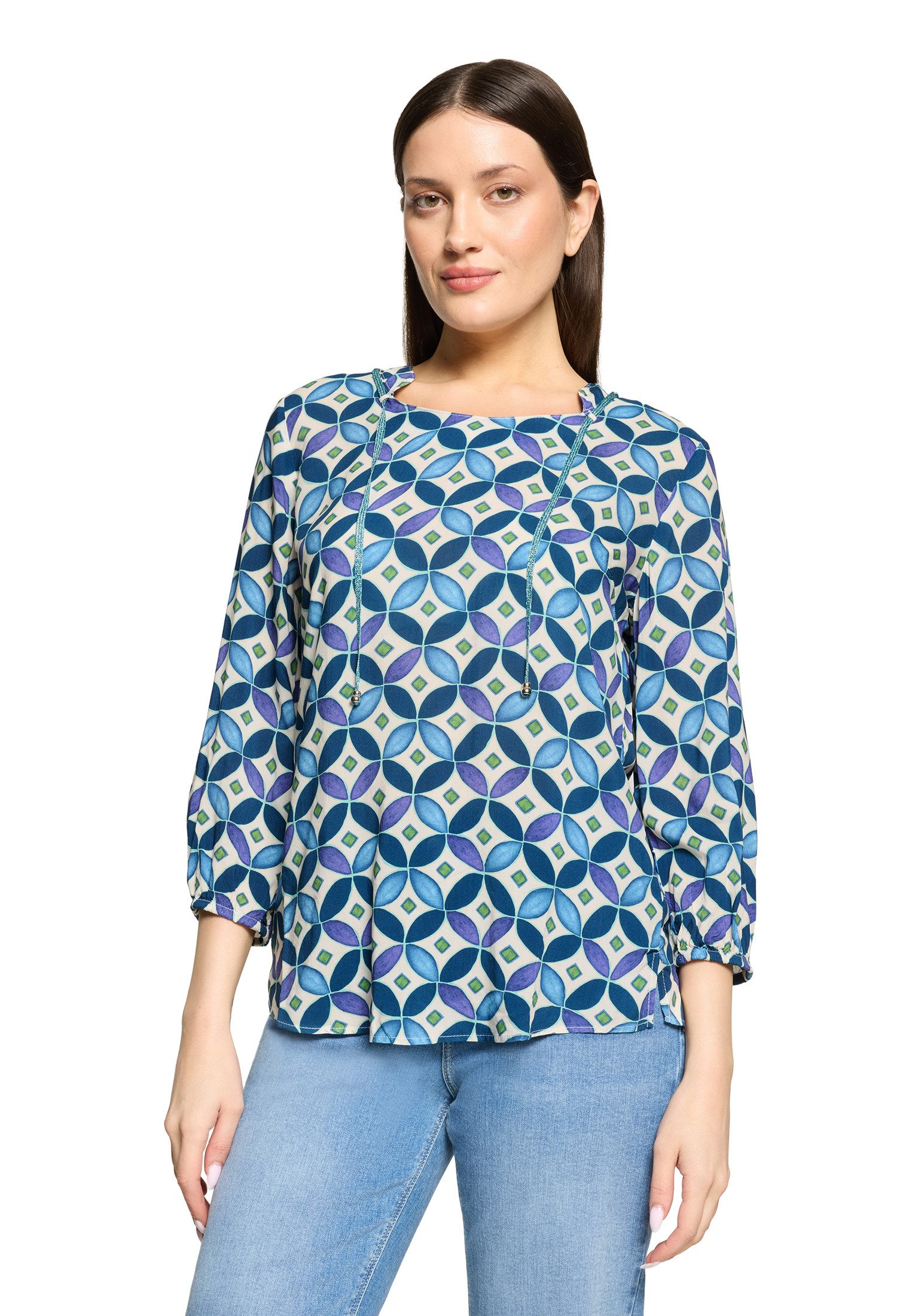 Cartoon Shirtbluse Damen mit Schnürung