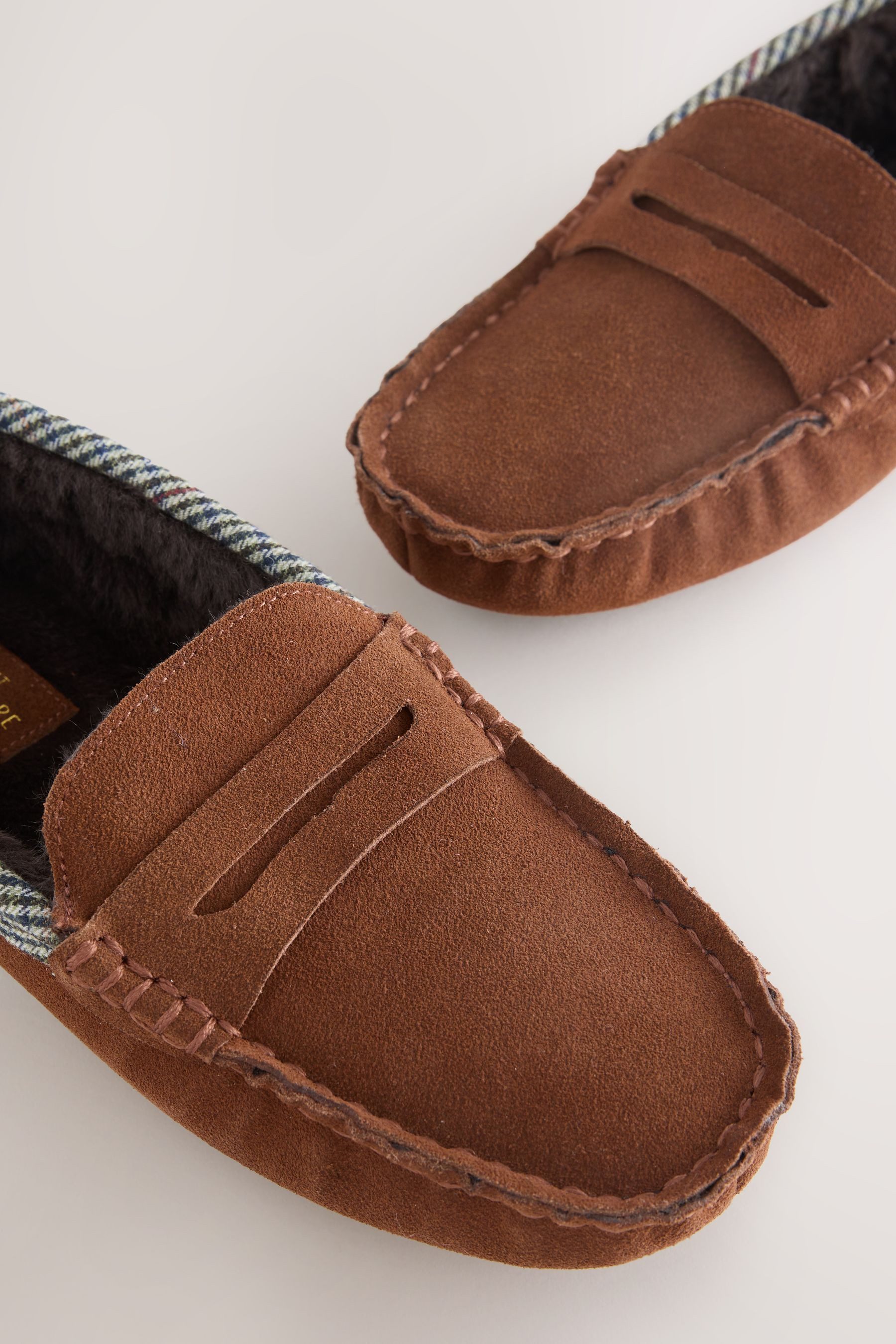 Next Signature Mokassin-Slipper, Premium-Veloursleder Hausschuh (1-tlg)
