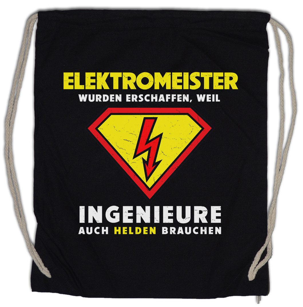 Turnbeutel Super Elektromeister Turnbeutel Energie Beruf Meister Man Logo Zunft