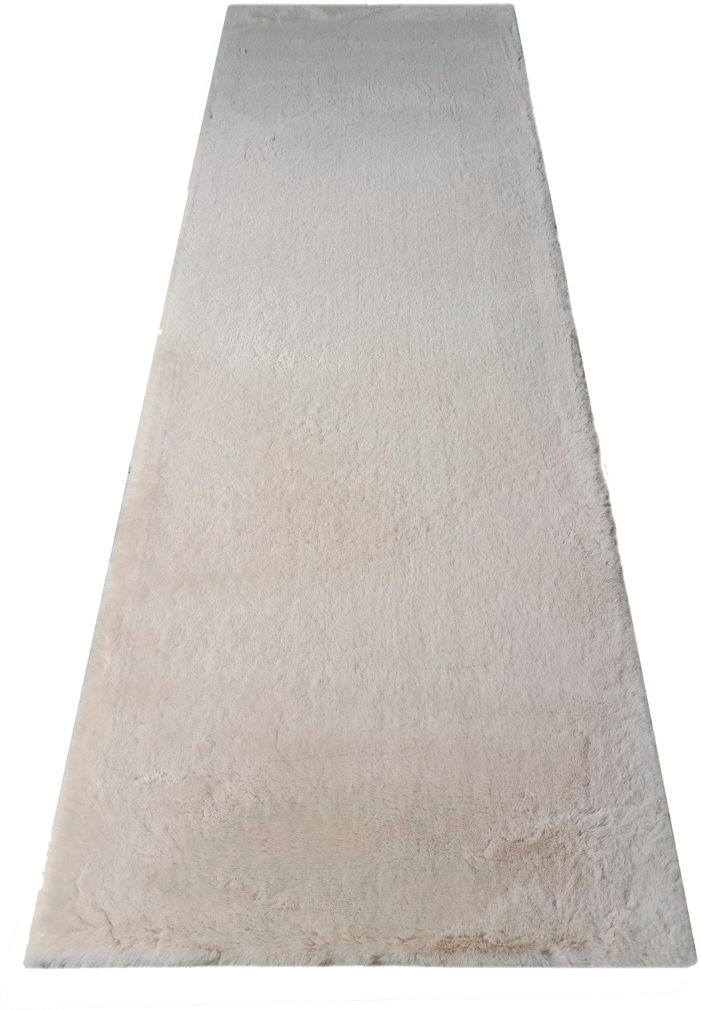 OTTO home Fellteppich Rabbit, Kunstfell, Kaninchenfell-Haptik, Microfaser, rechteckig, Höhe: 42 mm, besonders hoch und flauschig, Wohnzimmer, Schlafzimmer, Flur, Läufer