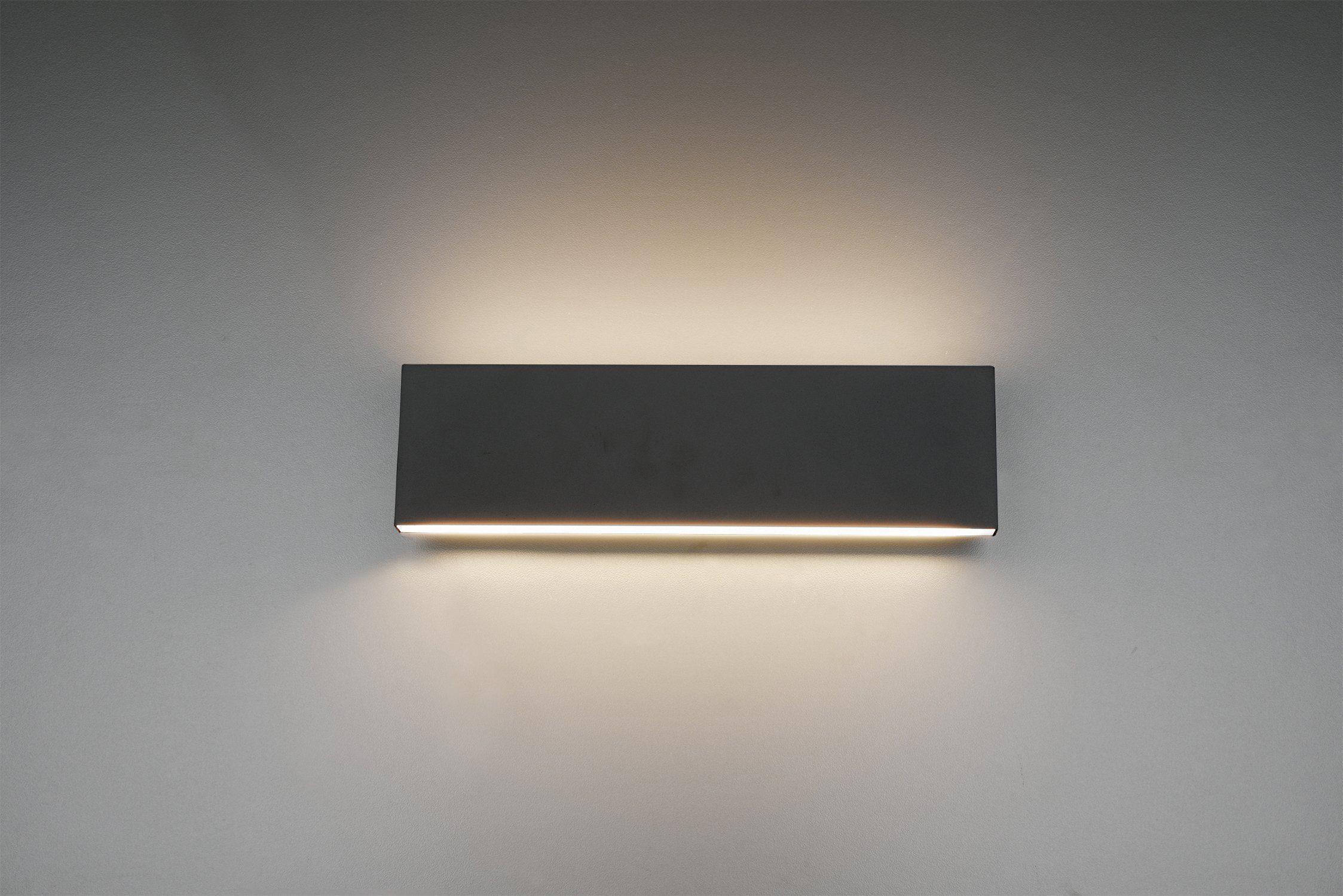 TRIO Leuchten LED Wandleuchte mit Lumen up-and-down über integriert, Concha, Warmweiß, Beleuchtung, fest dimmbar 2x Wandschalter, LED 600