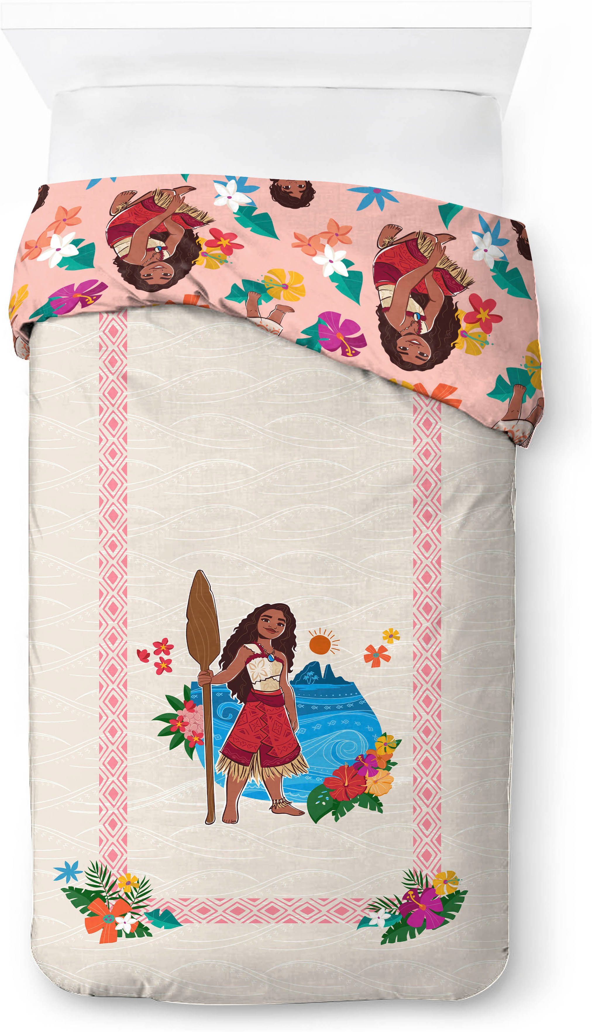 Disney Kinderbettwäsche Moana Back Together, Linon, 2 teilig, 100% Baumwolle