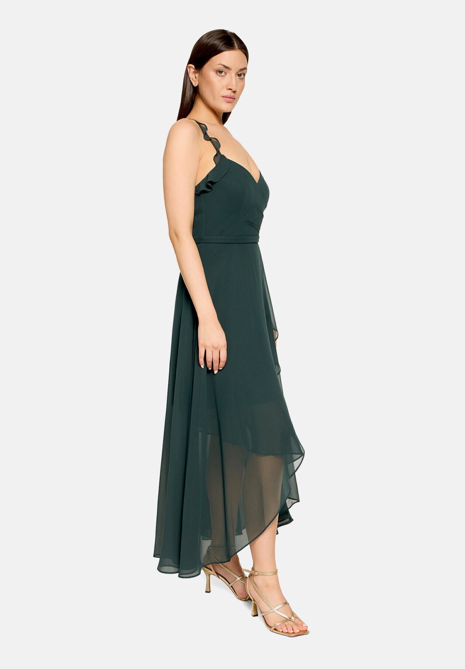 Vera Mont Abendkleid Damen mit Volant Wickel-Design